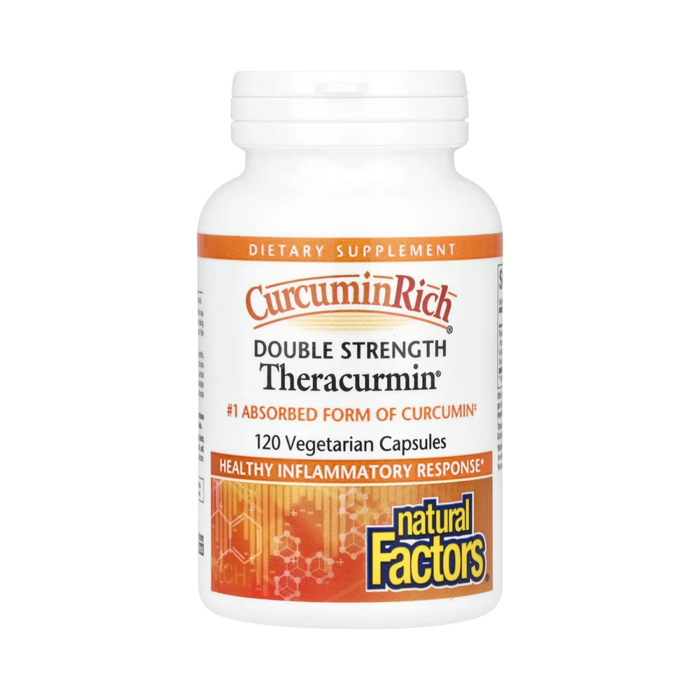Natural Factors, CurcuminRich, Double Strength Theracurmin, 120 Vegetarian Capsules