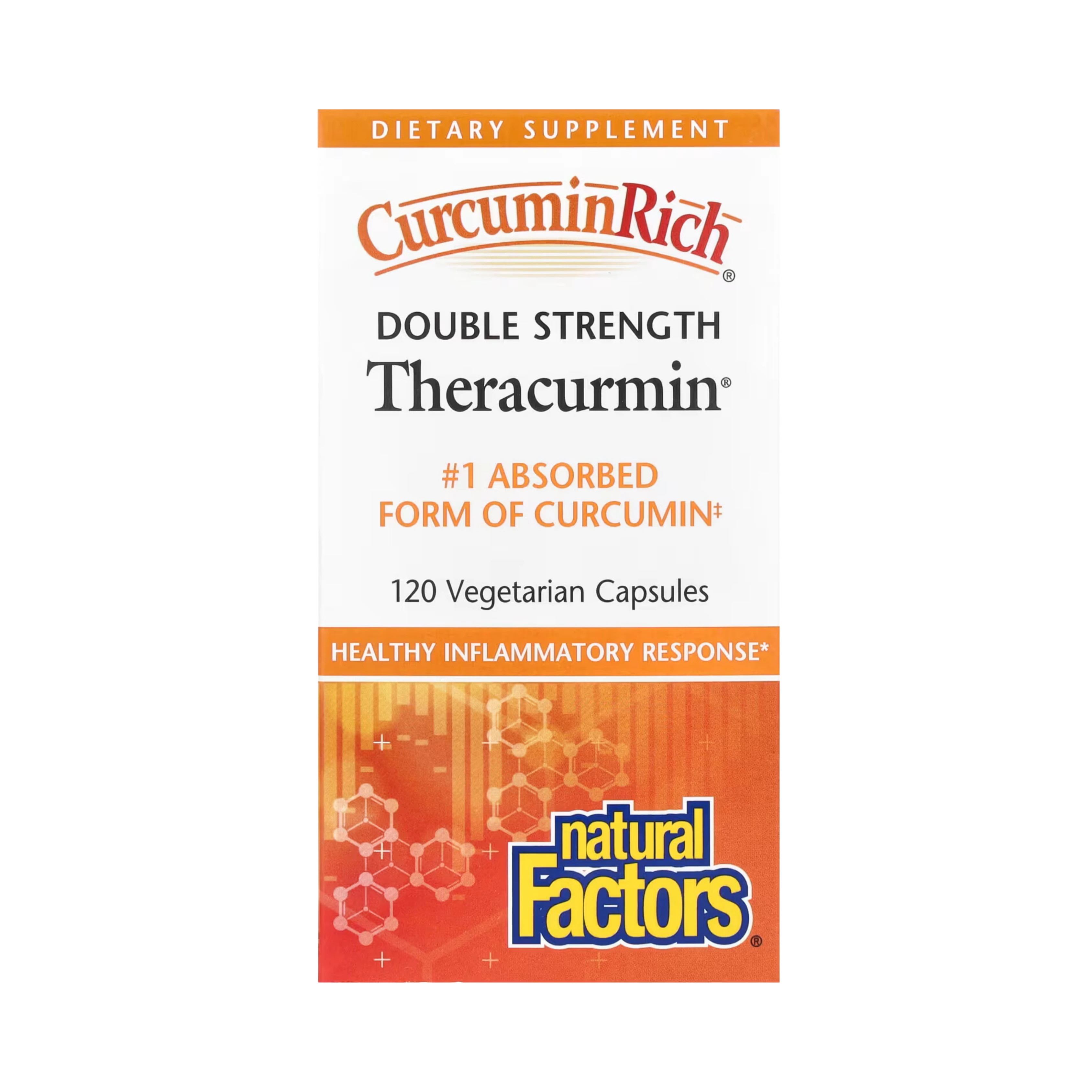 Natural Factors, CurcuminRich, Double Strength Theracurmin, 120 Vegetarian Capsules