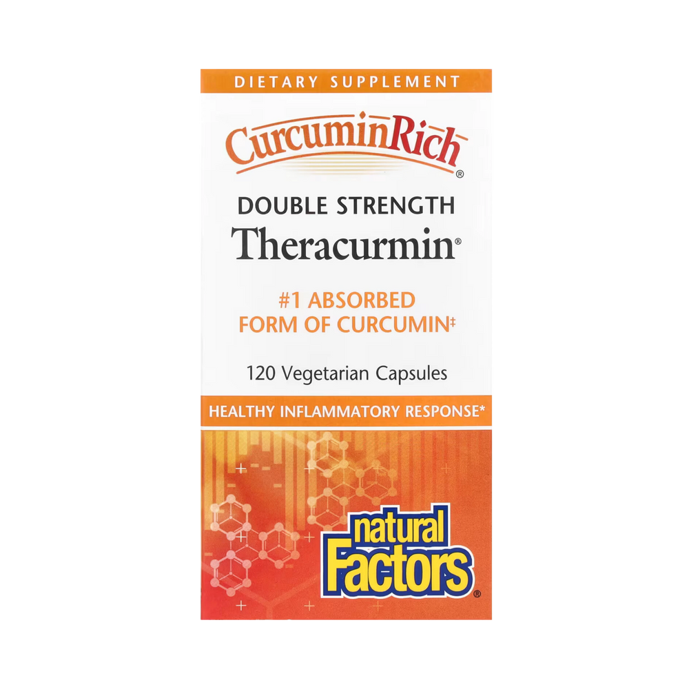 Natural Factors, CurcuminRich, Double Strength Theracurmin, 120 Vegetarian Capsules
