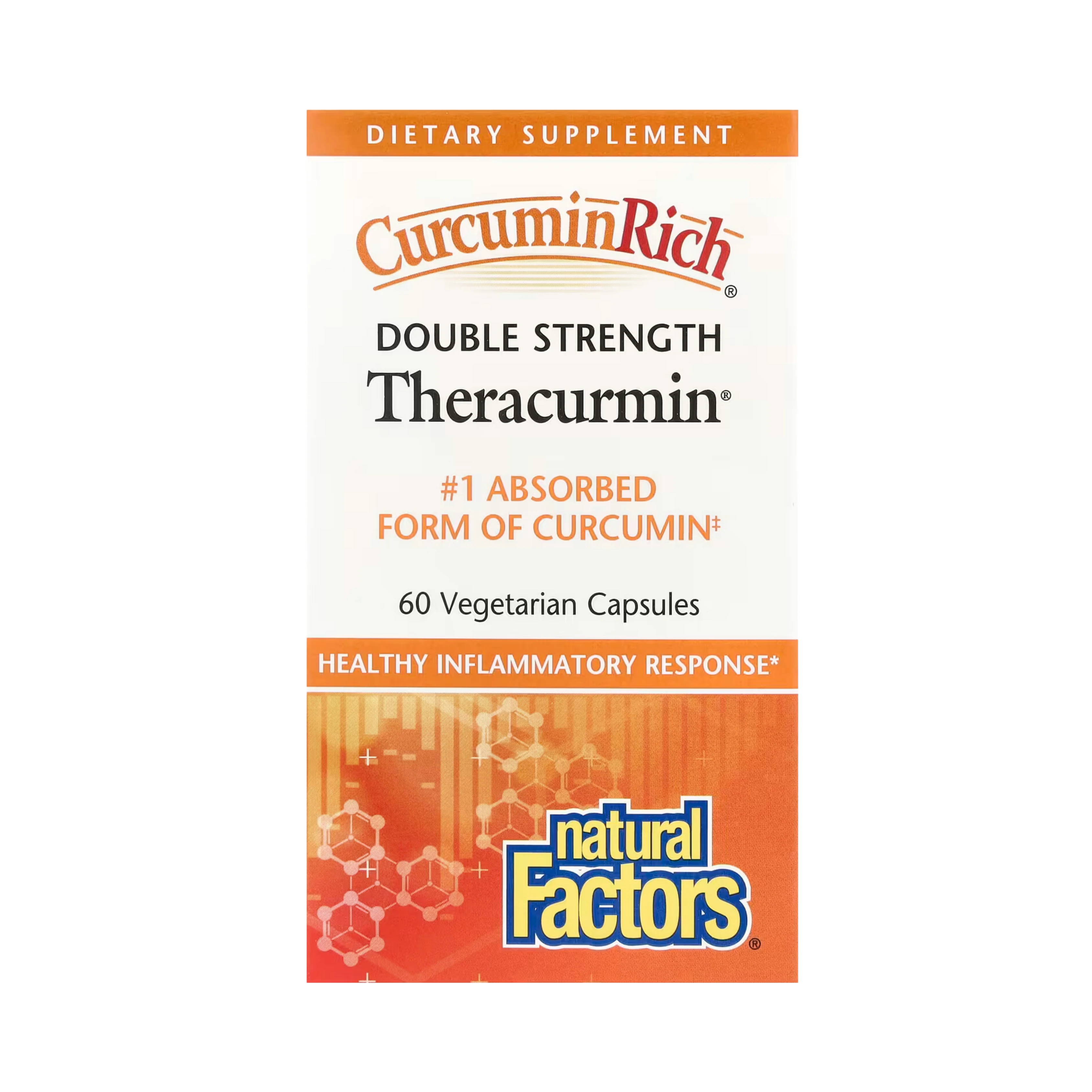 Natural Factors, CurcuminRich, Double Strength Theracurmin, 60 Vegetarian Capsules