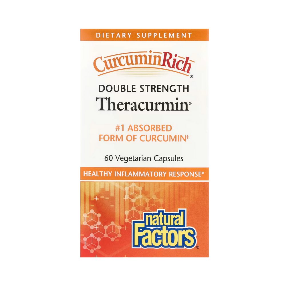 Natural Factors, CurcuminRich, Double Strength Theracurmin, 60 Vegetarian Capsules