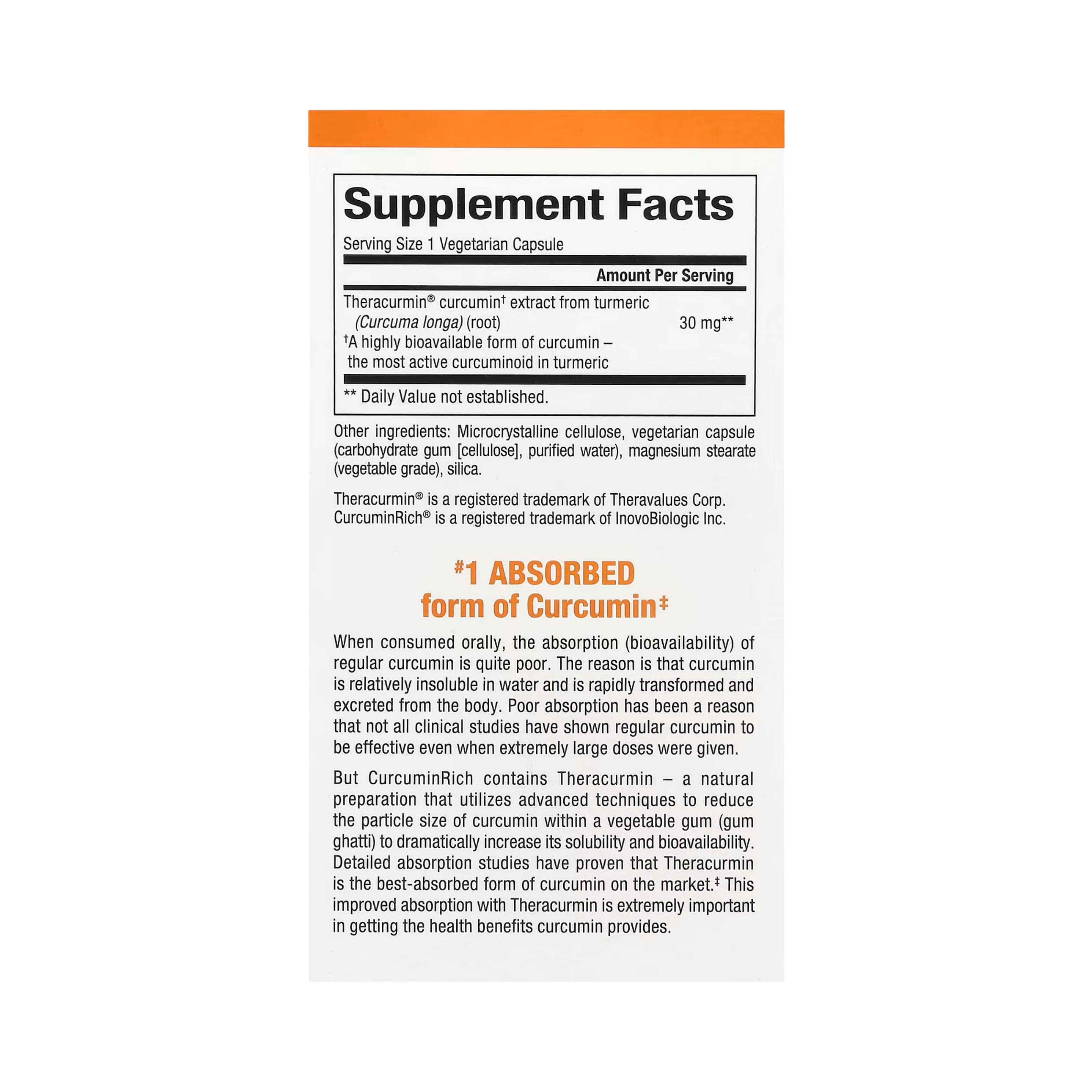 Natural Factors, CurcuminRich, Theracurmin, 120 Vegetarian Capsules