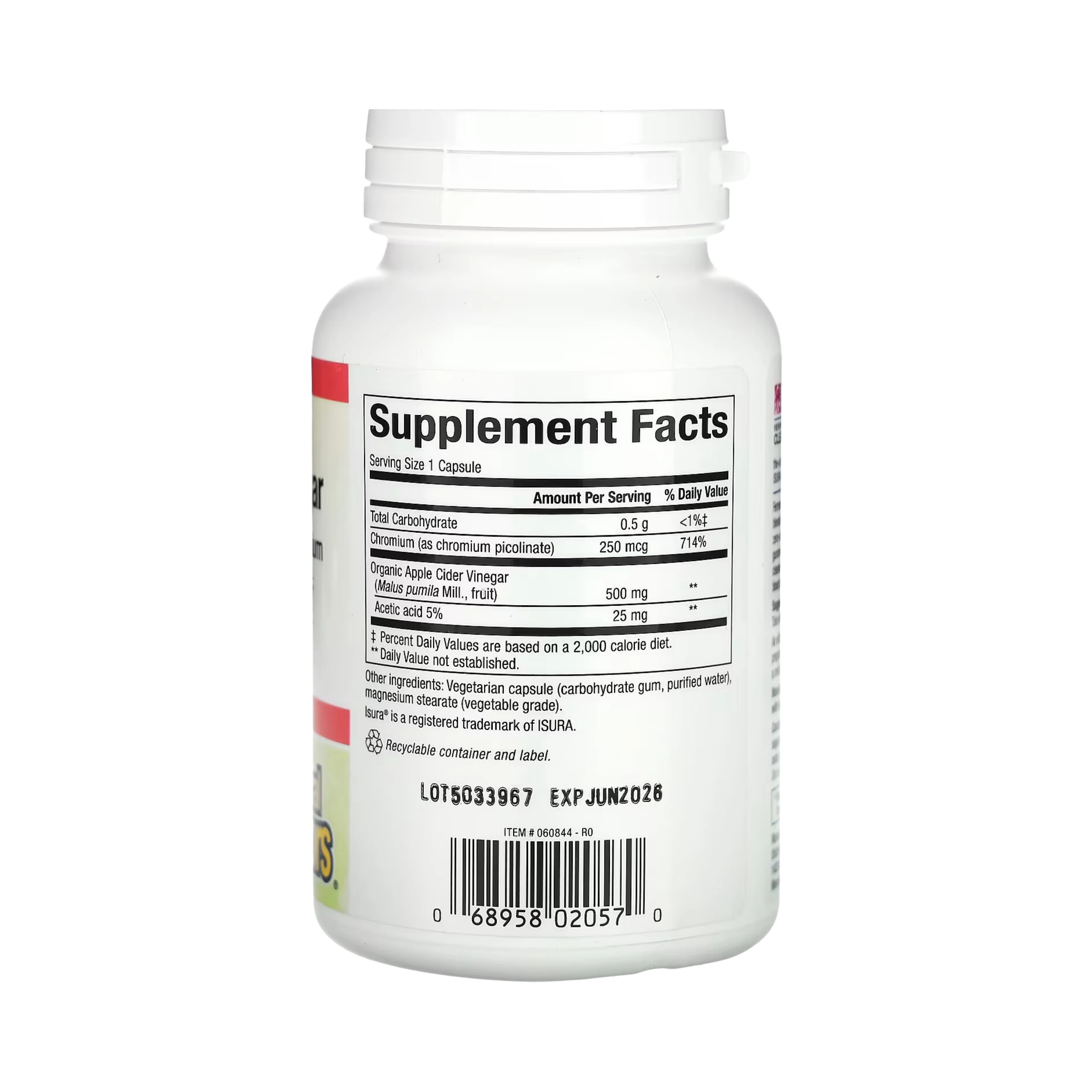 Natural Factors, Fermented Apple Cider Vinegar, 500 Mg, 90 Vegetarian Capsules
