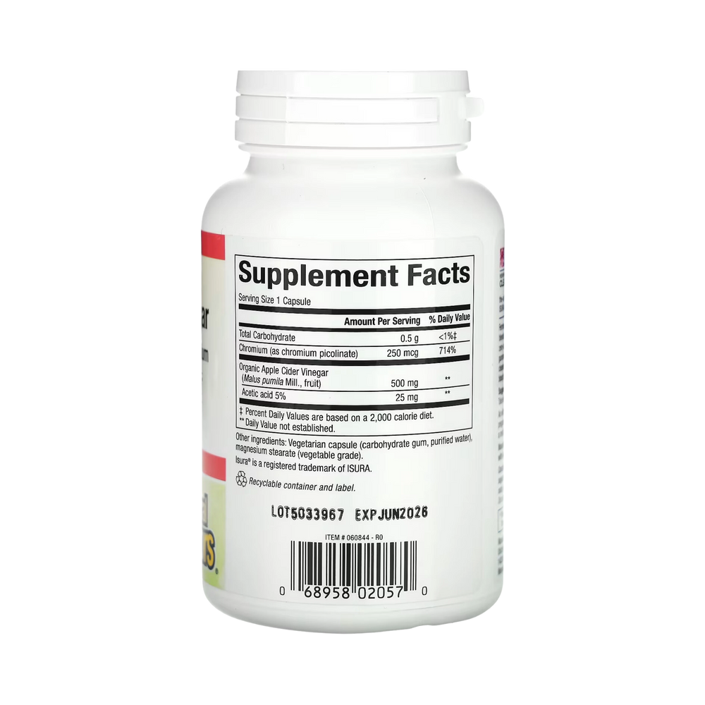 Natural Factors, Fermented Apple Cider Vinegar, 500 Mg, 90 Vegetarian Capsules