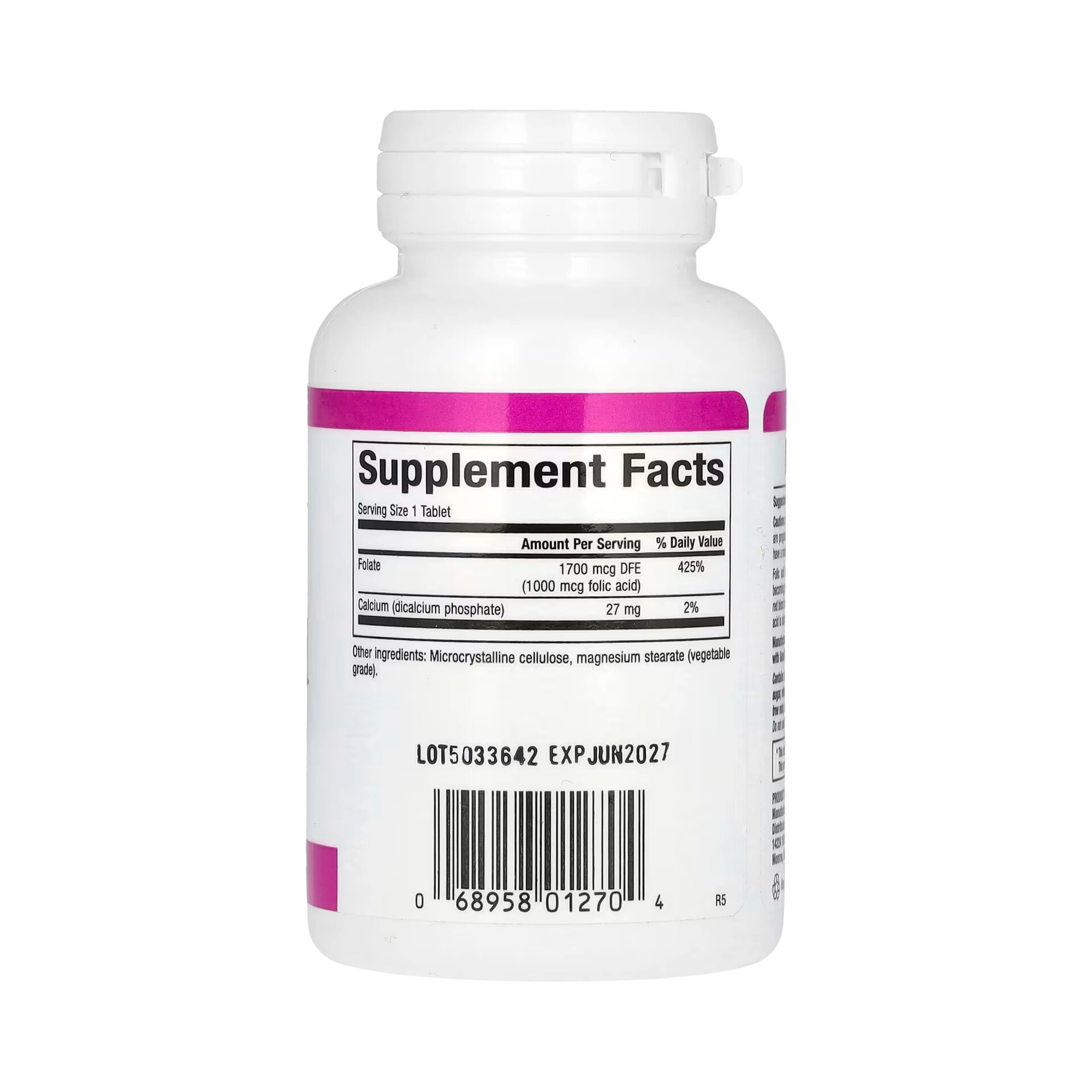 Natural Factors, Folic Acid, 1,000 Mcg, 90 Tablets
