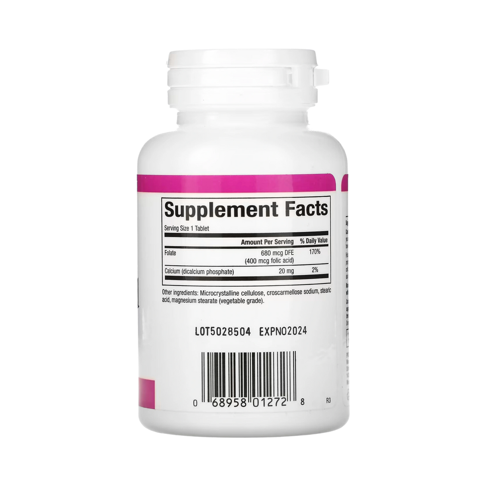 Natural Factors, Folic Acid, 400 Mcg, 90 Tablets