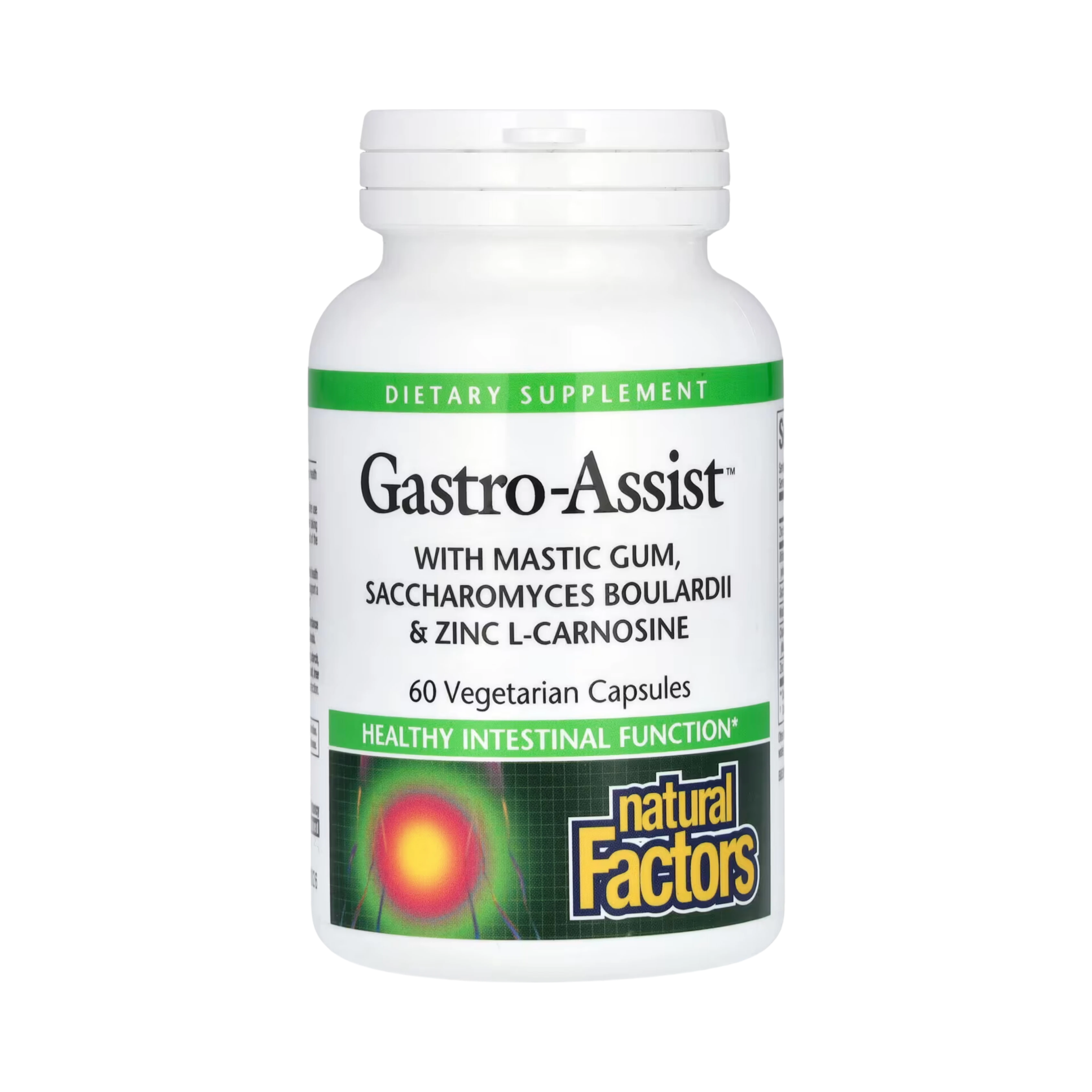 Natural Factors, Gastro-Assist with Mastic Gum, Saccharomyces Boulardii & Zinc L-Carnosine, 60 Vegetarian Capsules