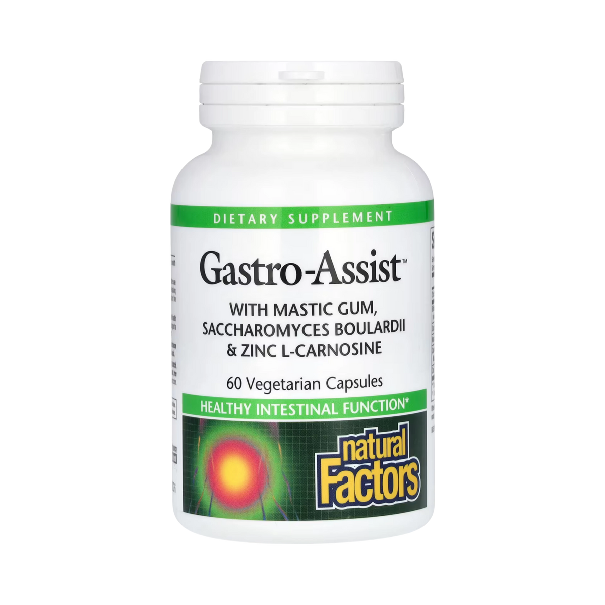 Natural Factors, Gastro-Assist with Mastic Gum, Saccharomyces Boulardii & Zinc L-Carnosine, 60 Vegetarian Capsules