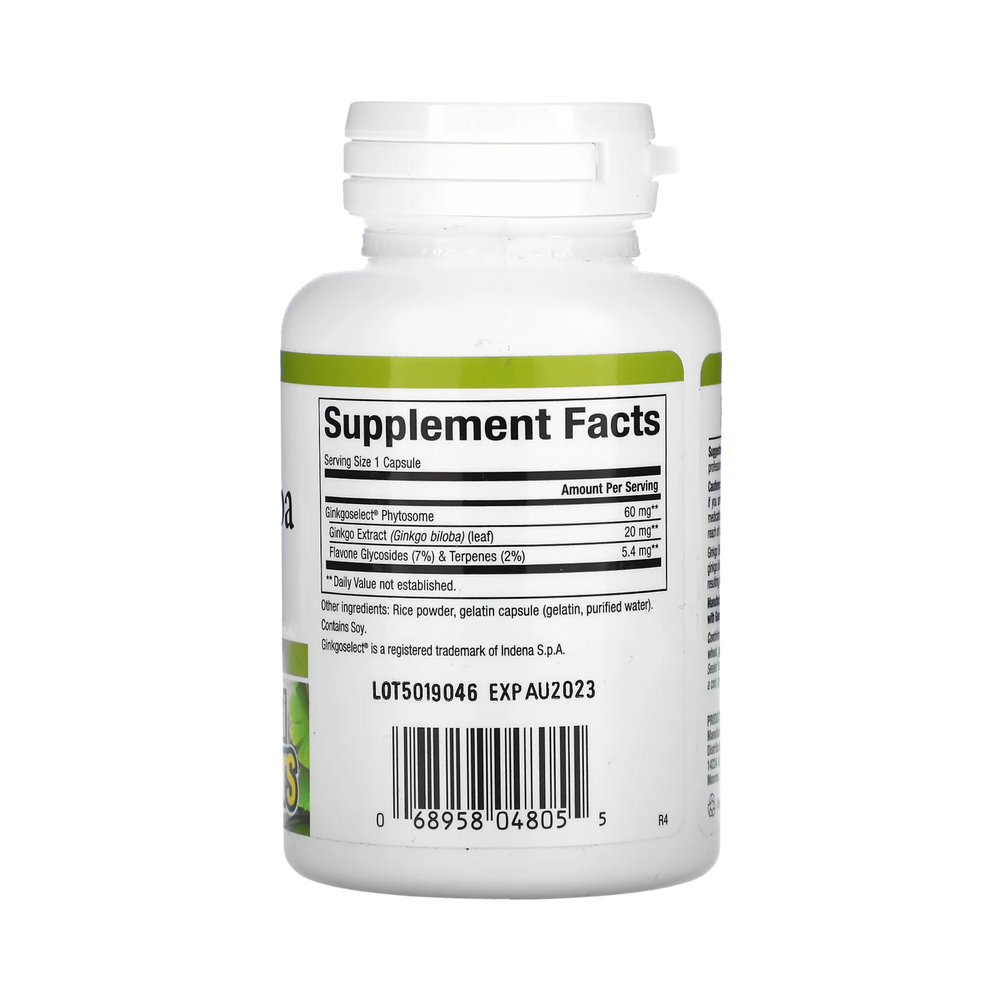 Natural Factors, Ginkgo Biloba, Phytosome, 60 Mg, 60 Capsules