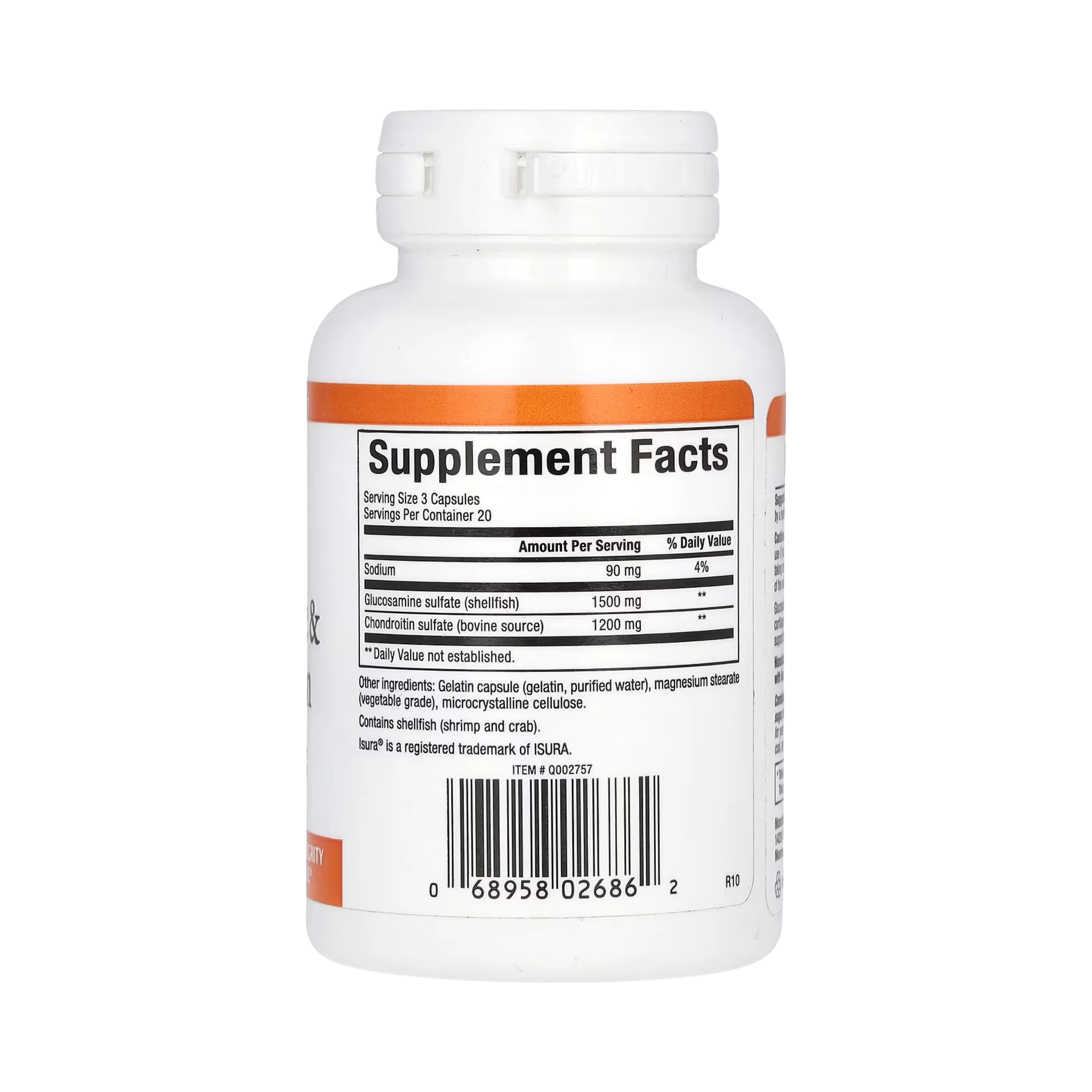 Natural Factors, Glucosamine & Chondroitin, 60 Capsules
