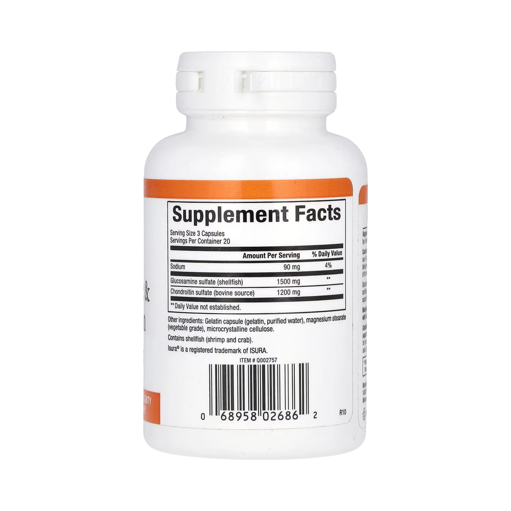 Natural Factors, Glucosamine & Chondroitin, 60 Capsules