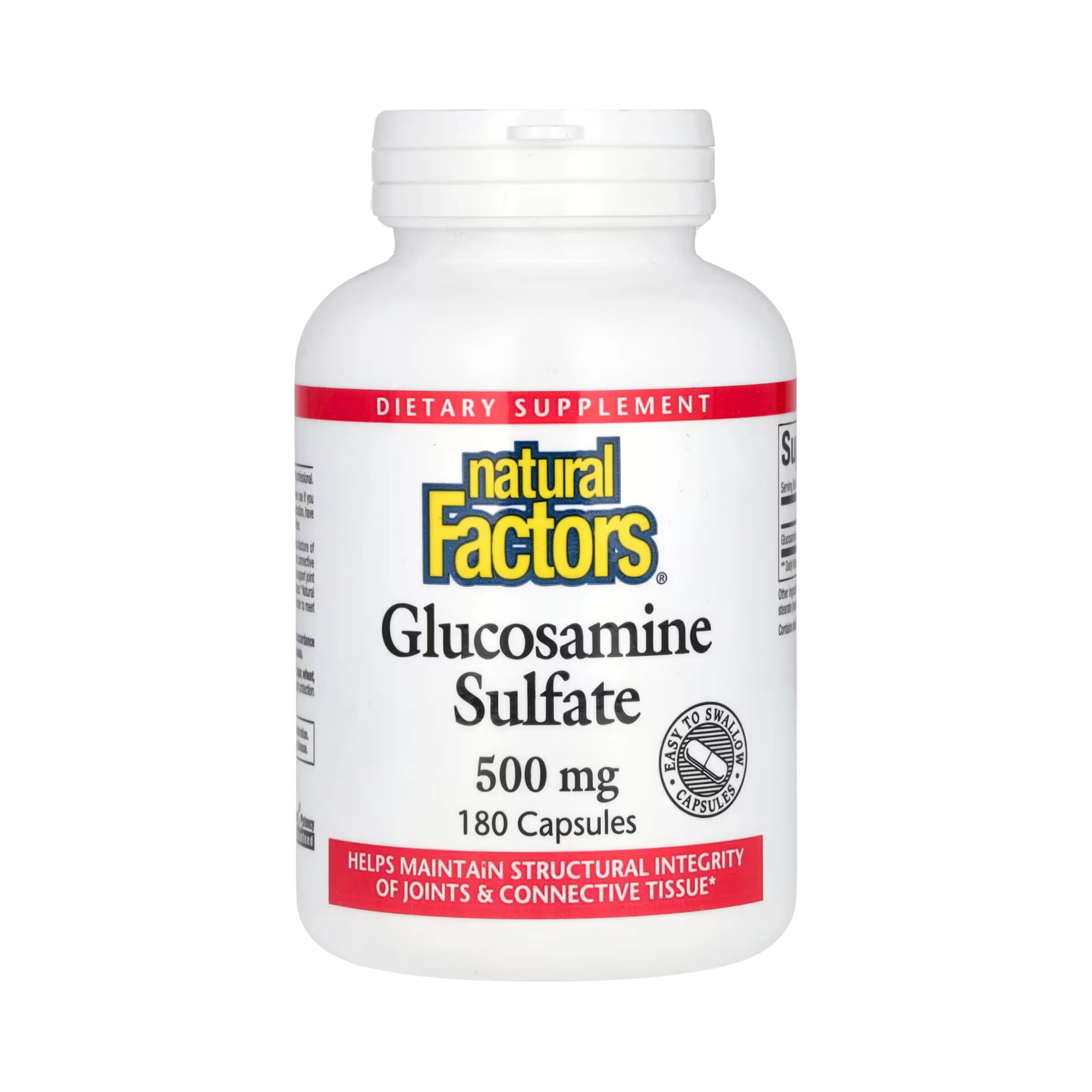 Natural Factors, Glucosamine Sulfate, 500 Mg, 180 Capsules