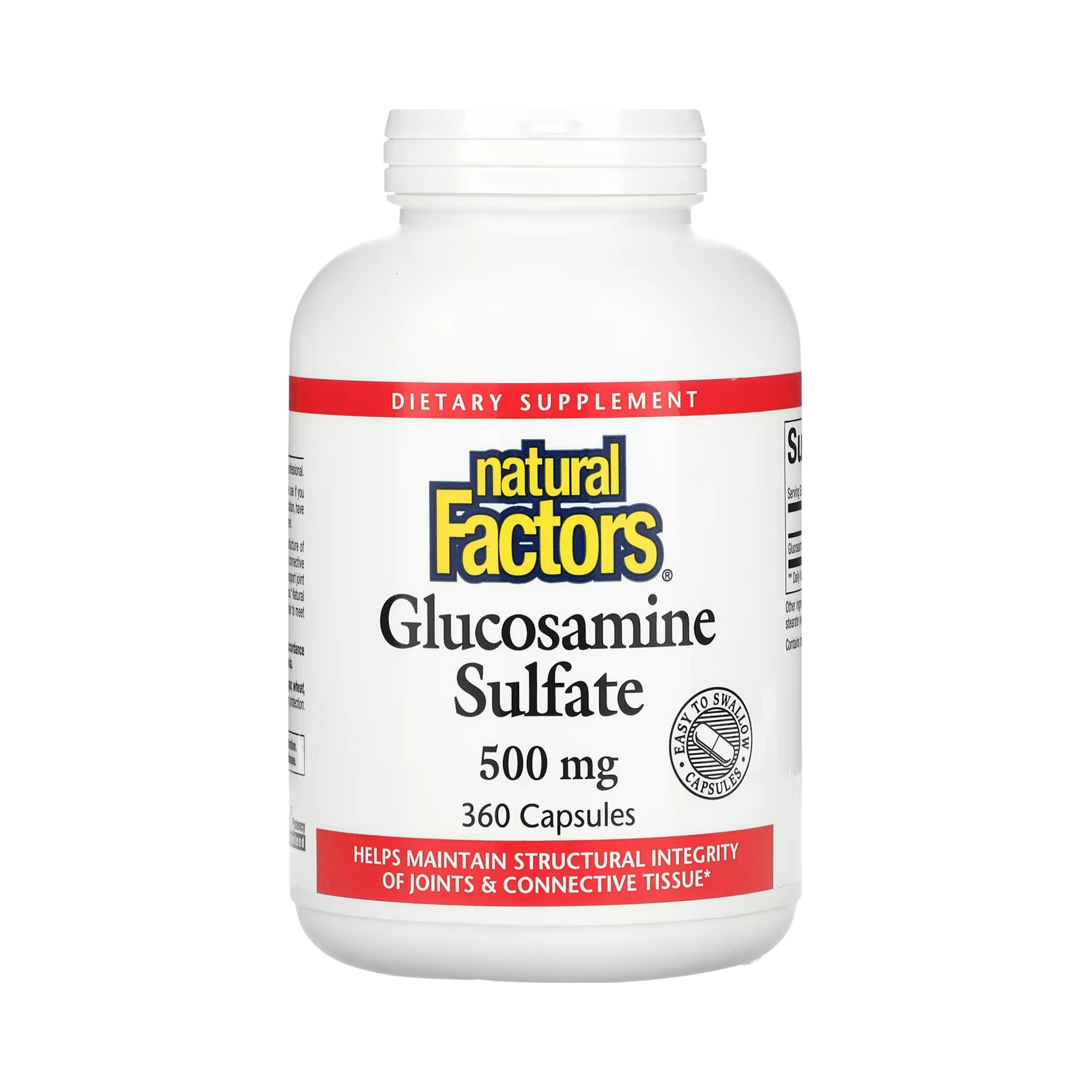 Natural Factors, Glucosamine Sulfate, 500 Mg, 360 Capsules