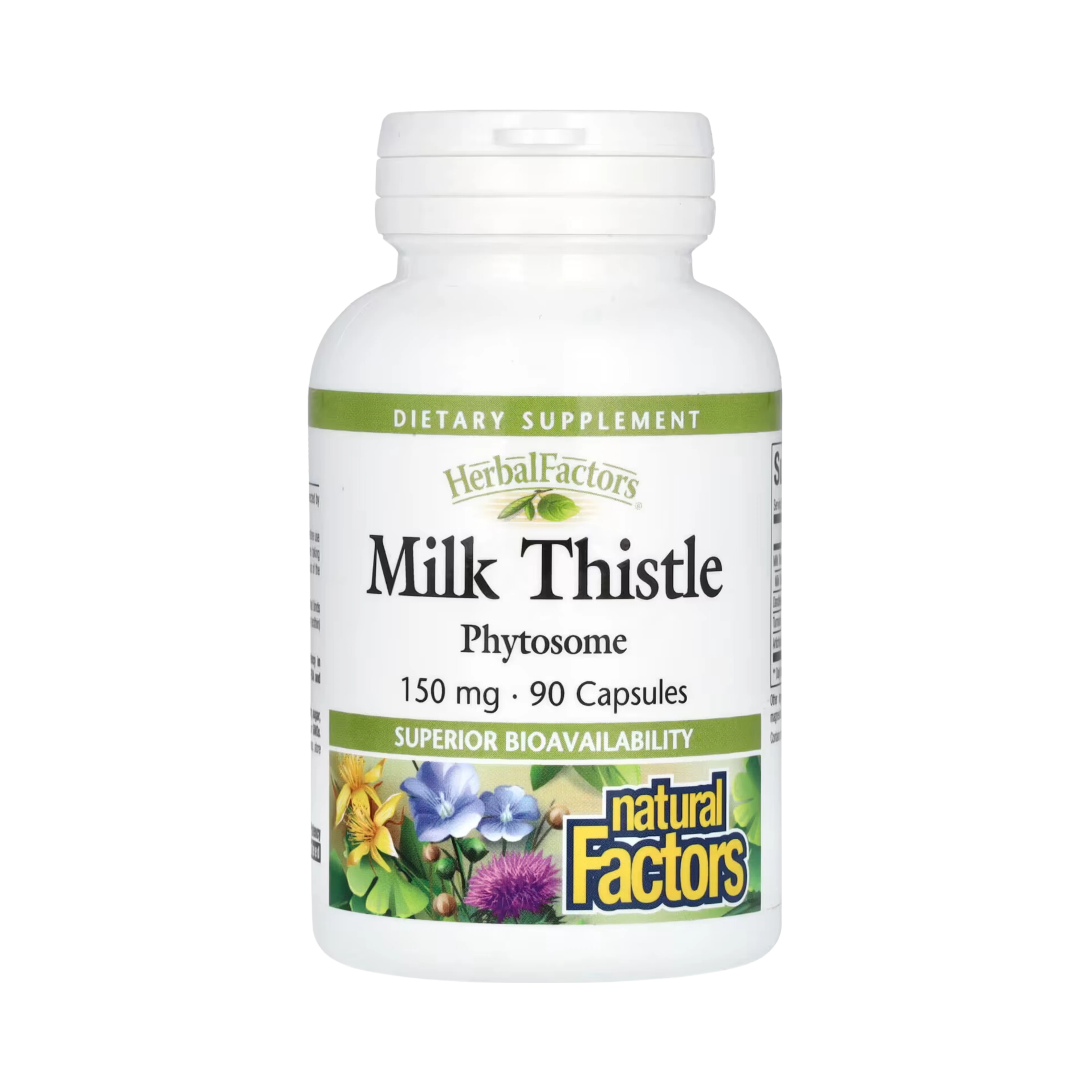 Natural Factors, HerbalFactors, Milk Thistle, 150 Mg, 90 Capsules