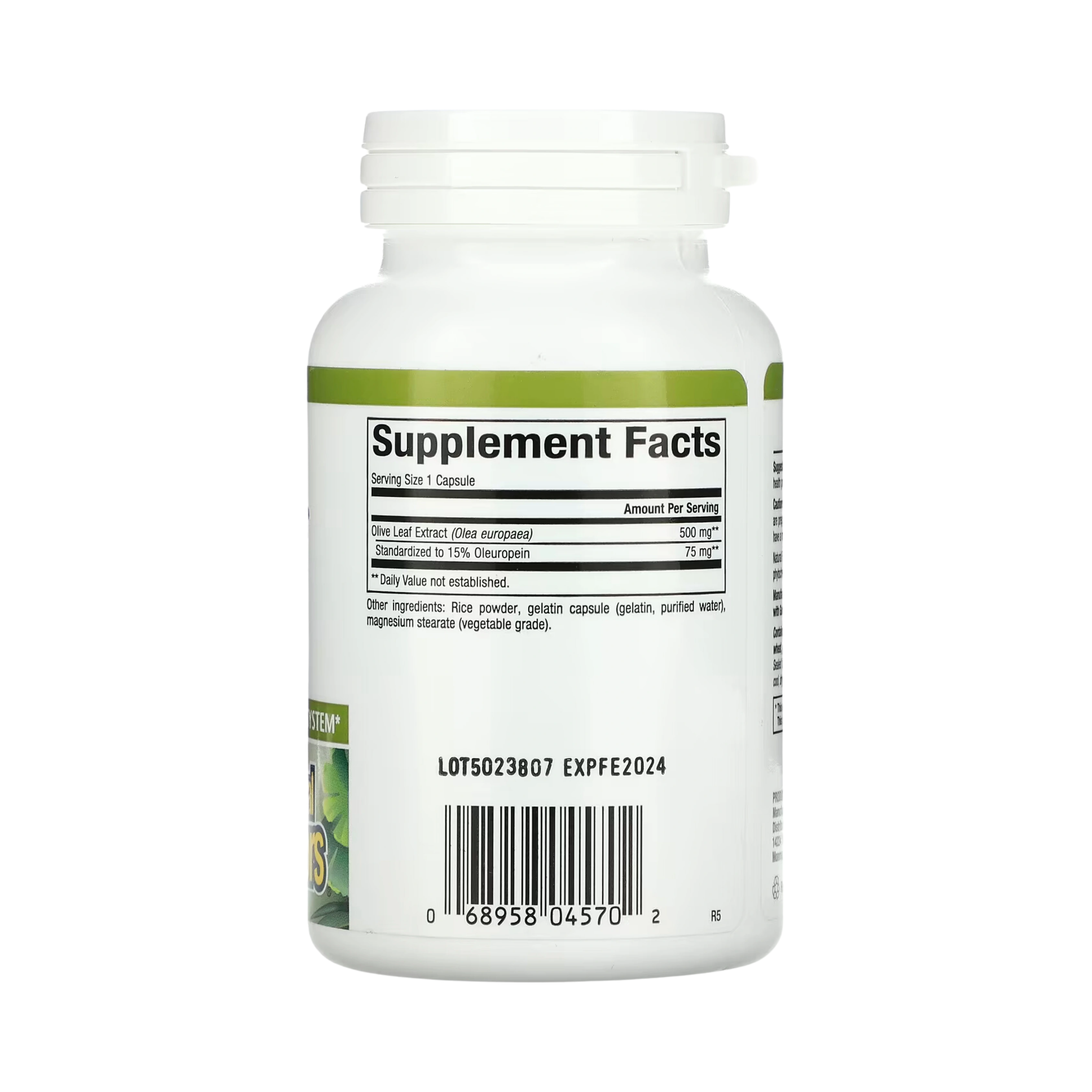 Natural Factors, HerbalFactors, Olive Leaf, 500 Mg, 90 Capsules