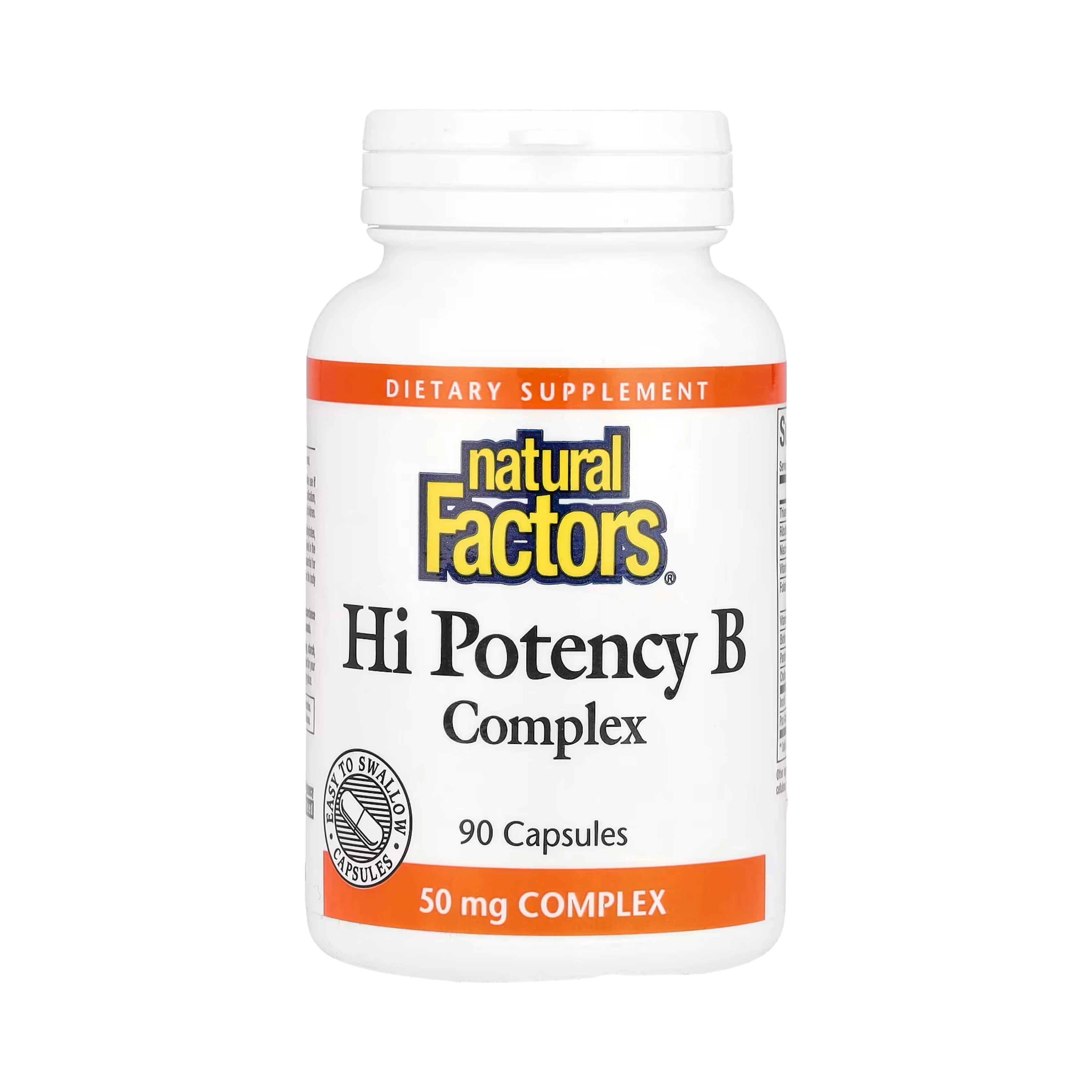 Natural Factors, Hi Potency B Complex, 90 Capsules
