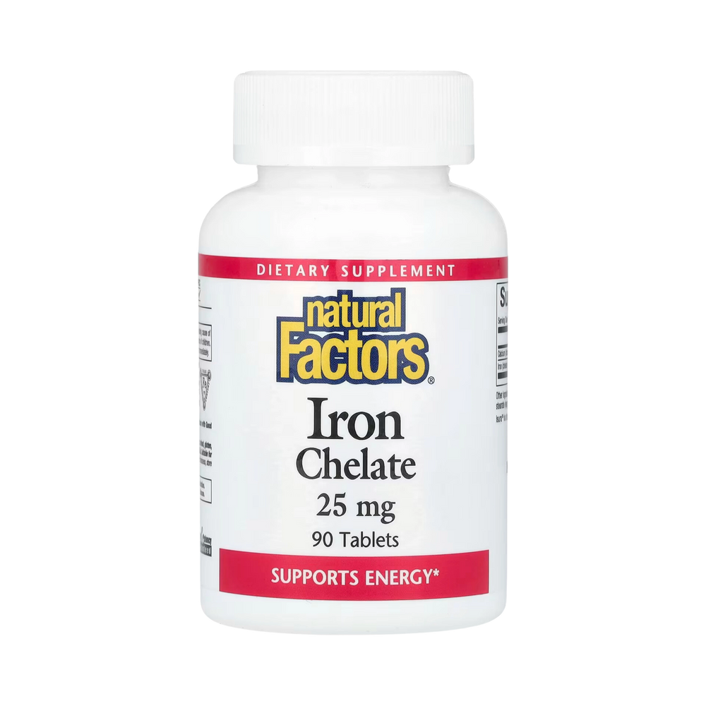 Natural Factors, Iron Chelate, 25 Mg, 90 Tablets
