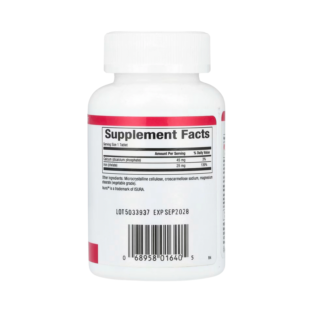 Natural Factors, Iron Chelate, 25 Mg, 90 Tablets