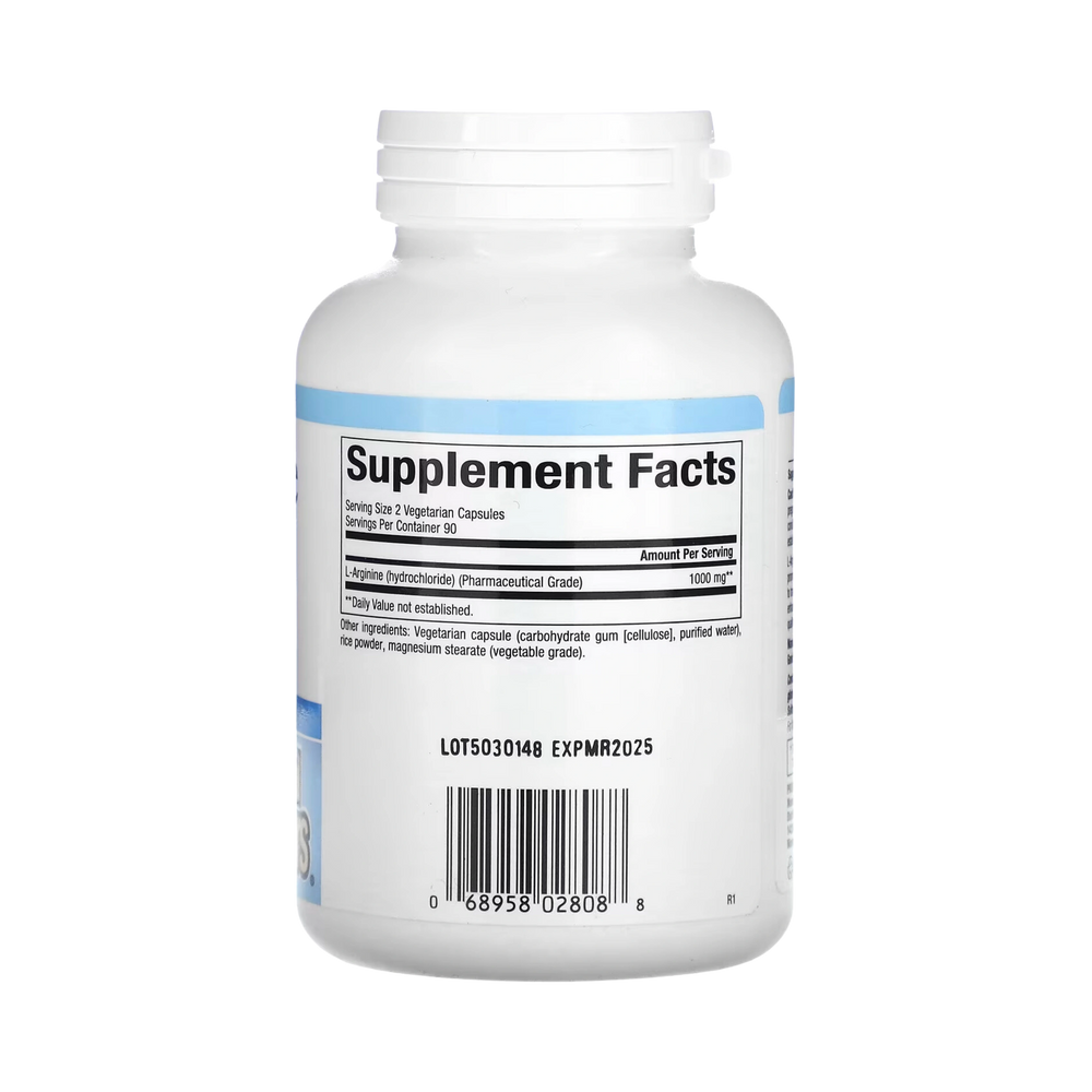 Natural Factors, L-Arginine, 500 Mg, 180 Vegetarian Capsules