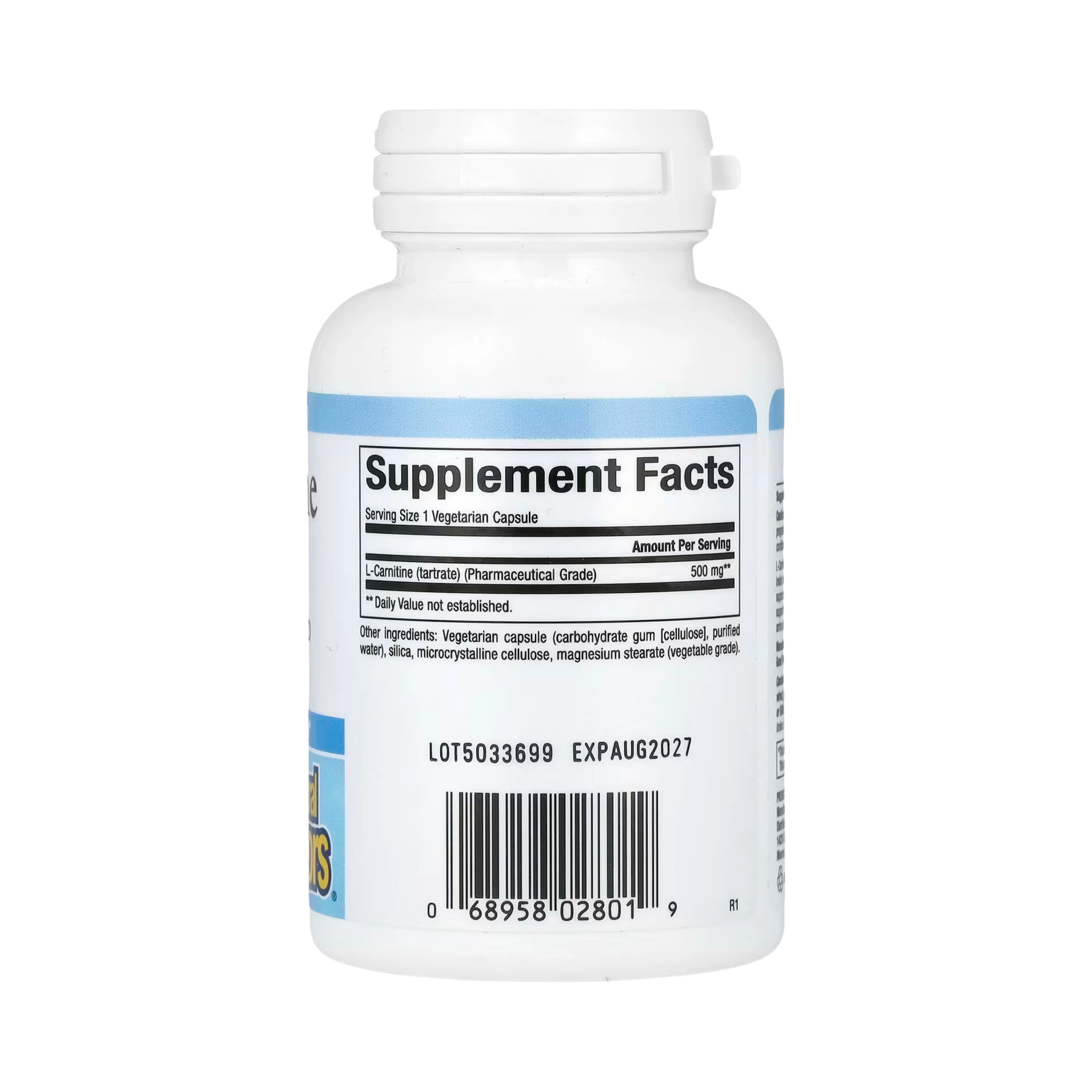 Natural Factors, L-Carnitine, 500 Mg, 60 Vegetarian Capsules