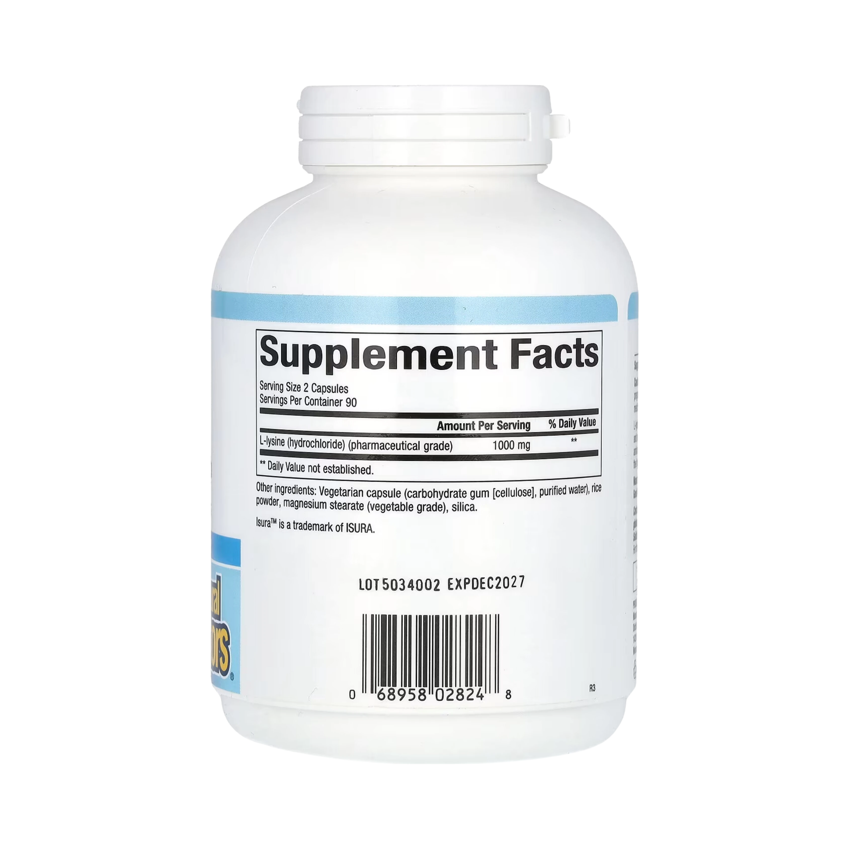 Natural Factors, L-Lysine, 500 Mg, 180 Vegetarian Capsules