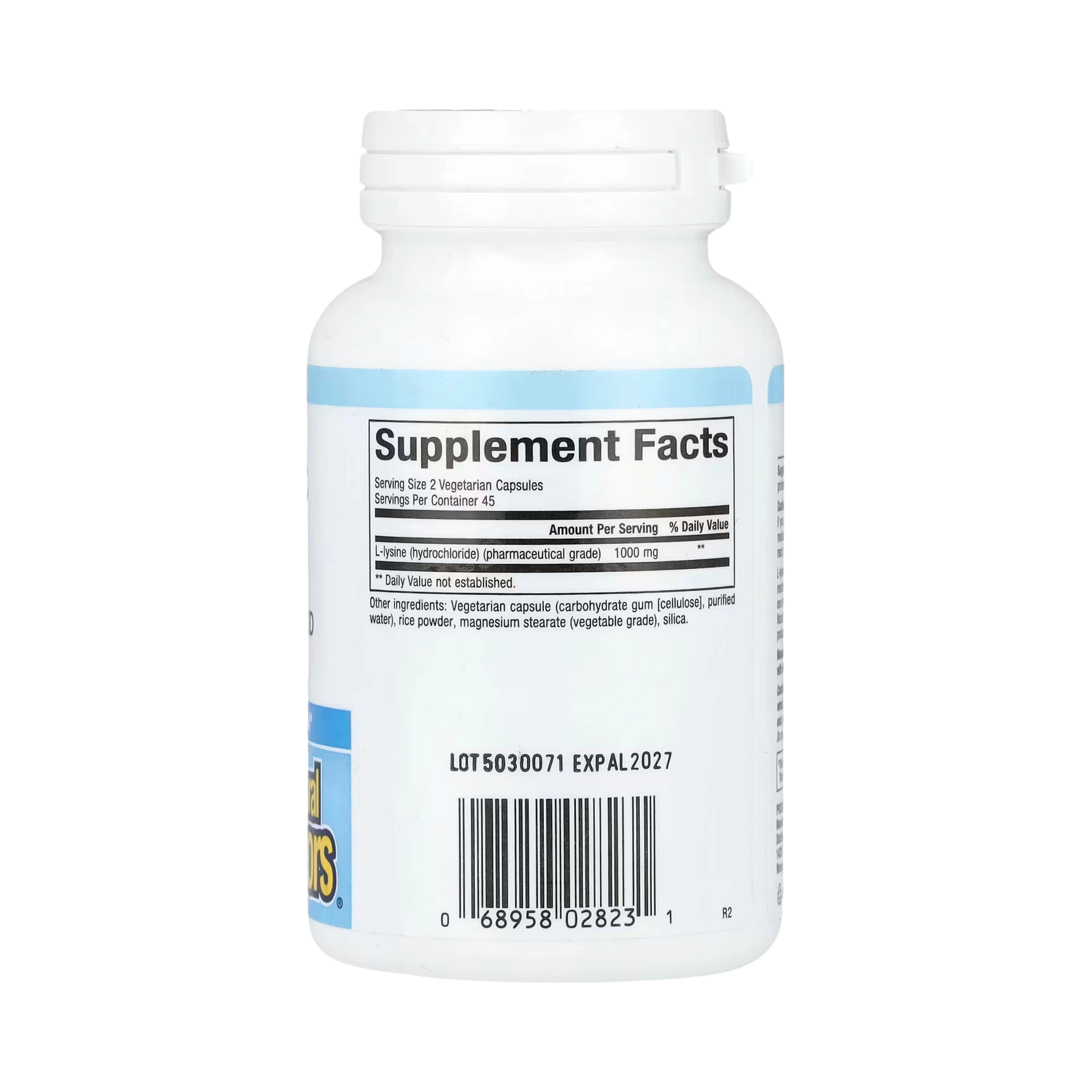 Natural Factors, L-Lysine, 500 Mg, 90 Vegetarian Capsules