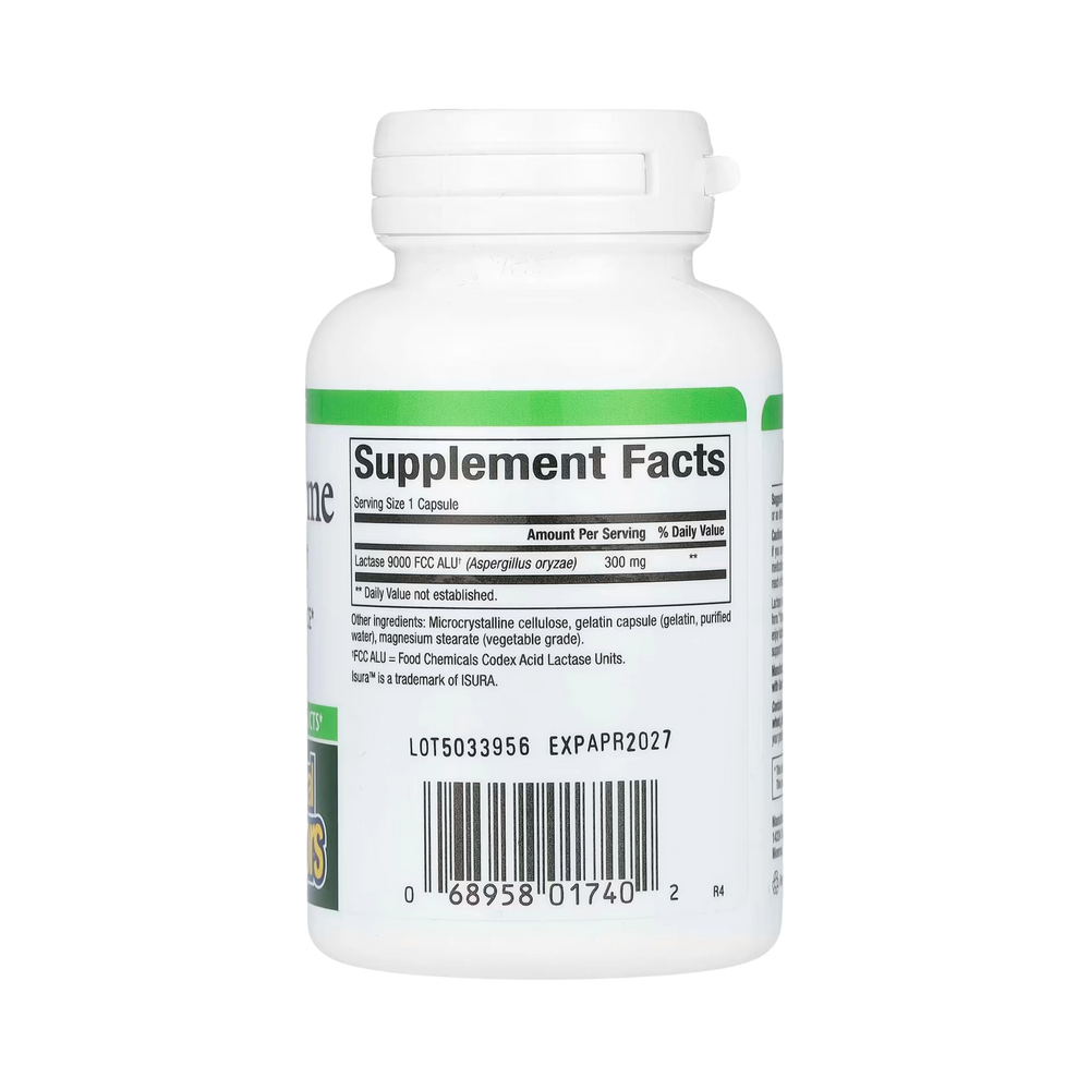 Natural Factors, Lactase Enzyme, 9,000 FCC ALU, 60 Capsules