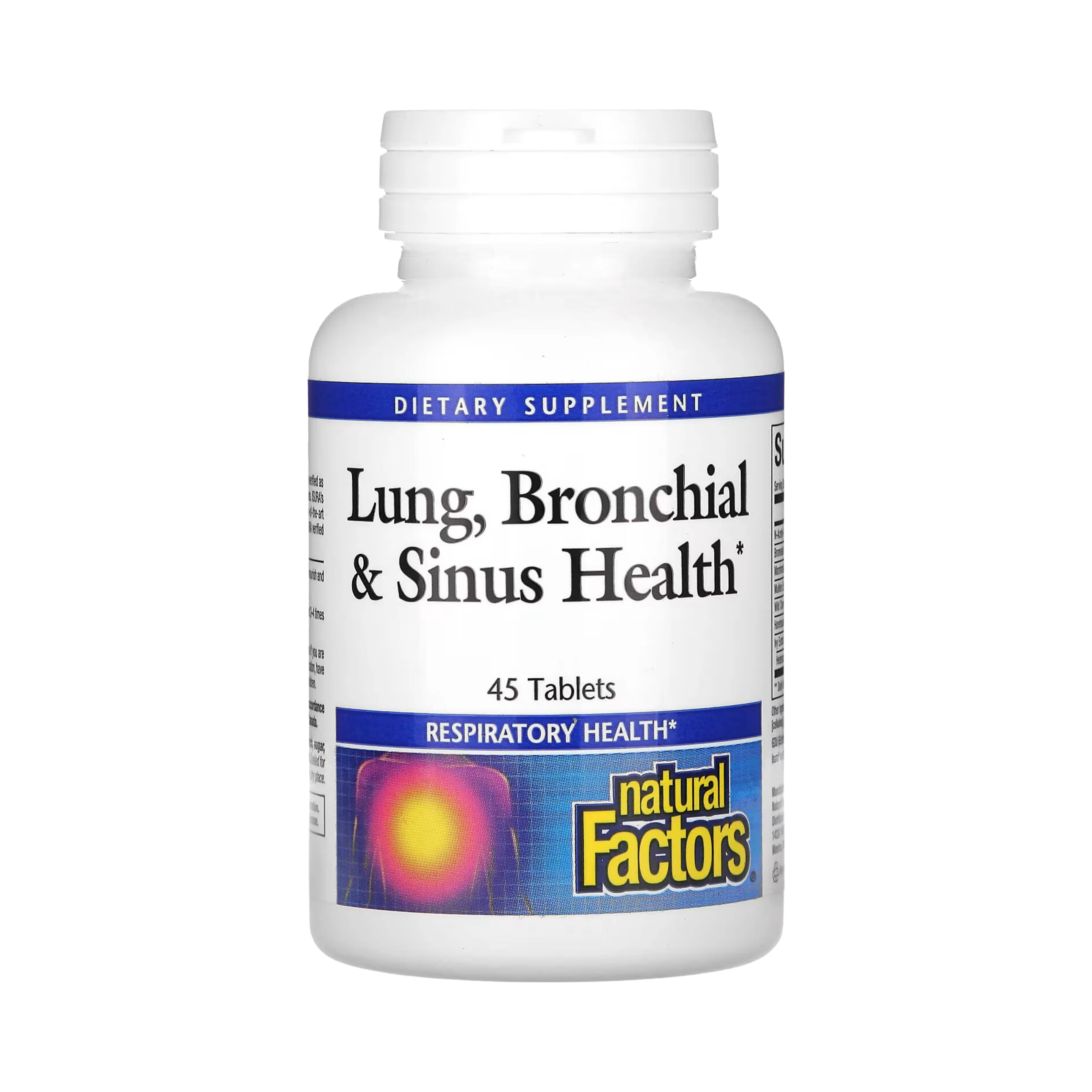 Natural Factors, Lung, Bronchial & Sinus Health, 45 Tablets