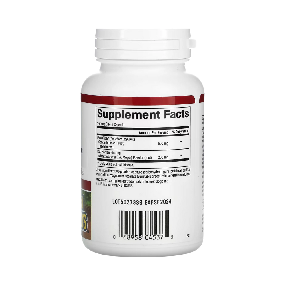 Natural Factors, Maca Rich, Maca Concentrate, Super Strength, 500 Mg, 90 Vegetarian Capsules