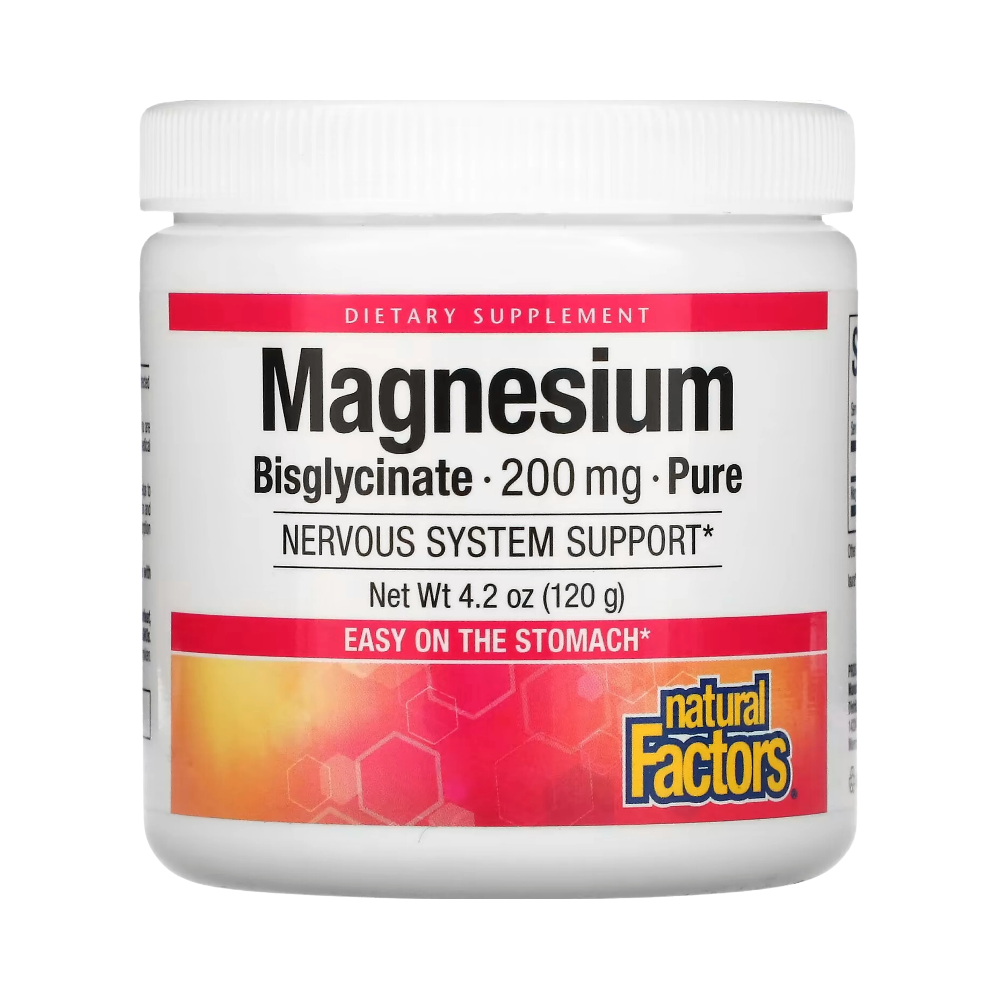 Natural Factors, Magnesium Bisglycinate, Pure, 200 Mg, 4.2 Oz