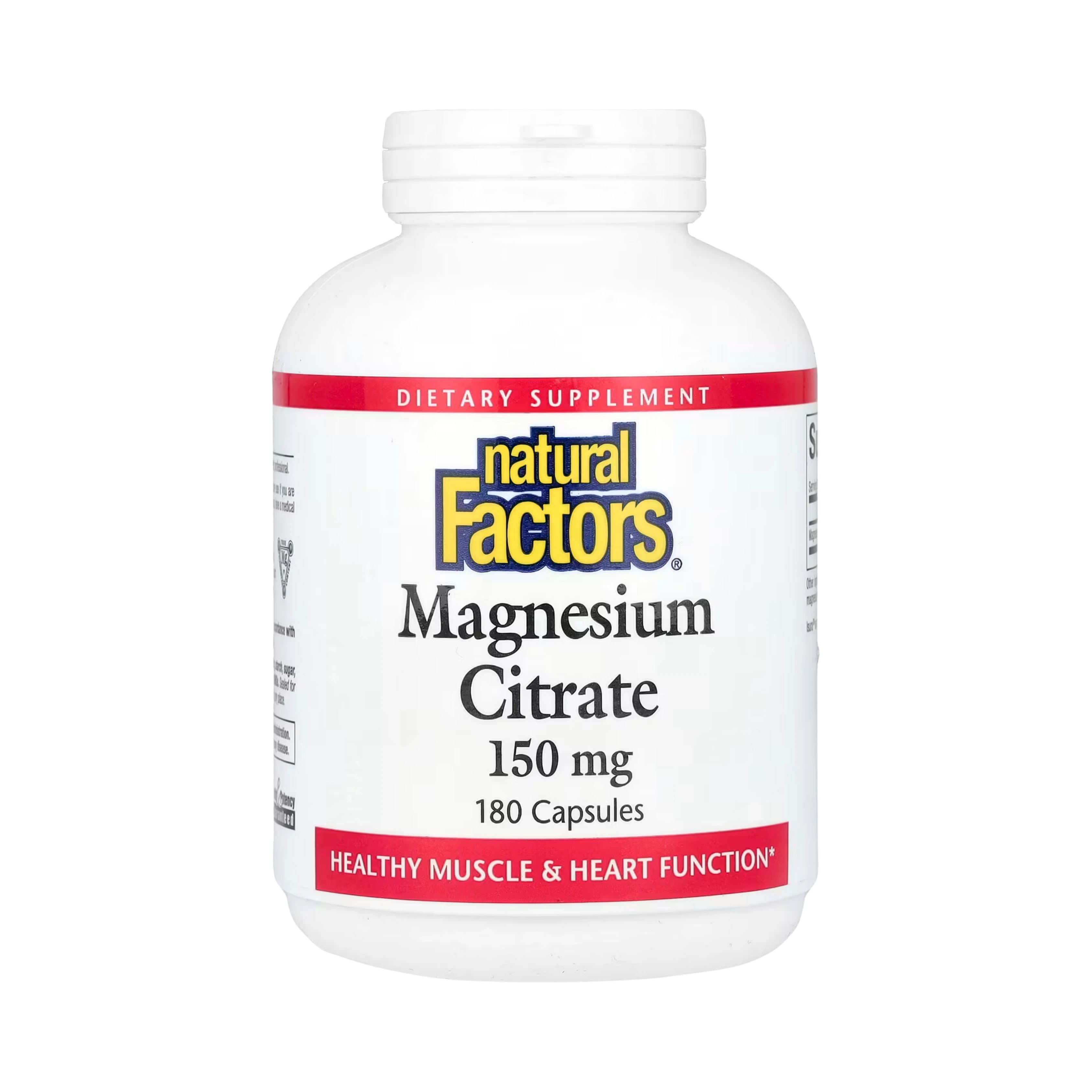 Natural Factors, Magnesium Citrate, 150 Mg, 180 Capsules