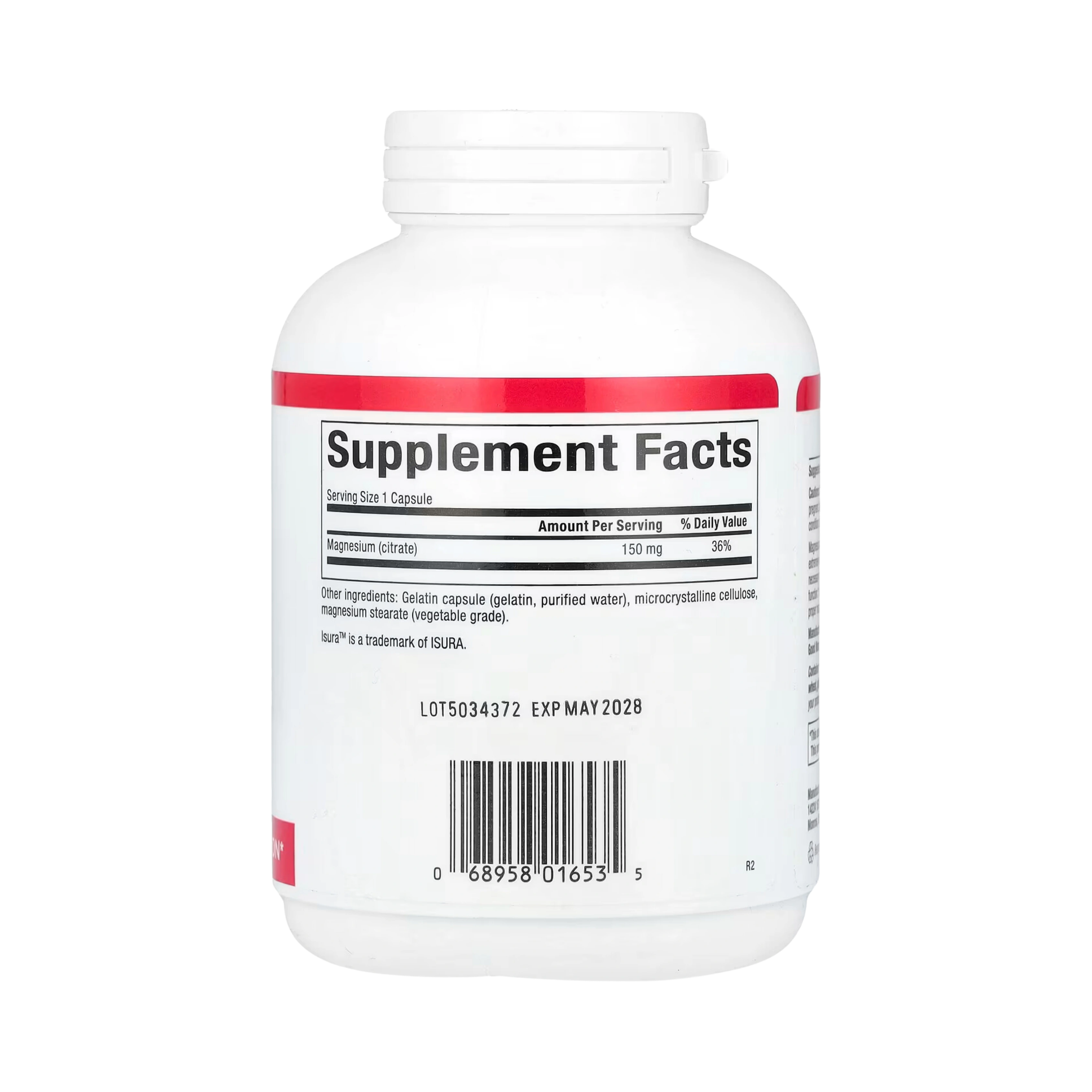 Natural Factors, Magnesium Citrate, 150 Mg, 180 Capsules