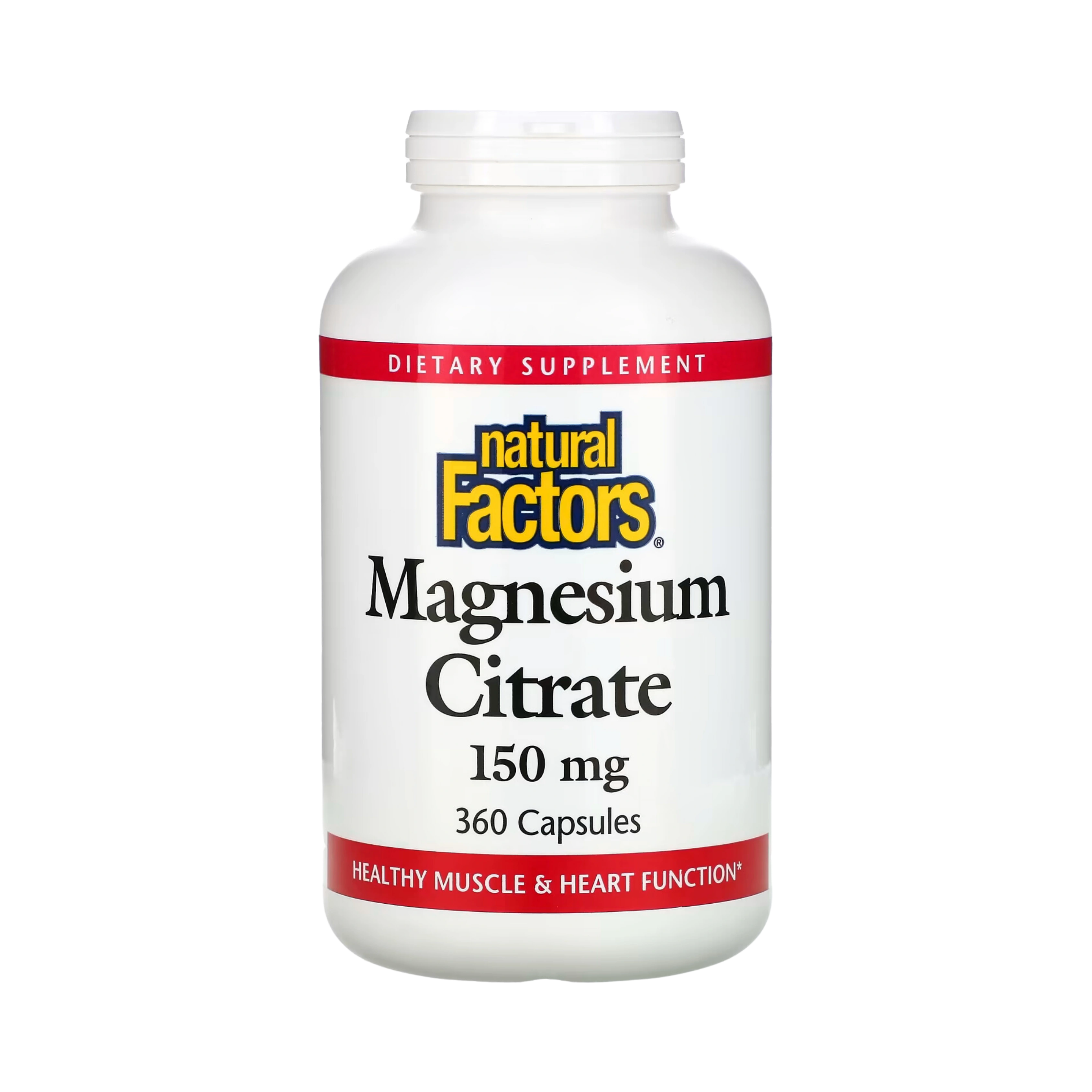 Natural Factors, Magnesium Citrate, 150 Mg, 360 Capsules