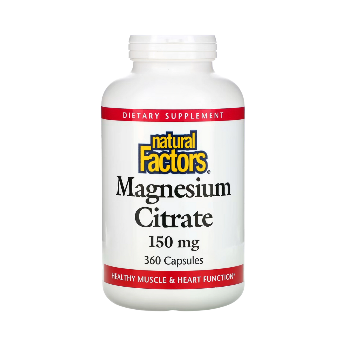 Natural Factors, Magnesium Citrate, 150 Mg, 360 Capsules