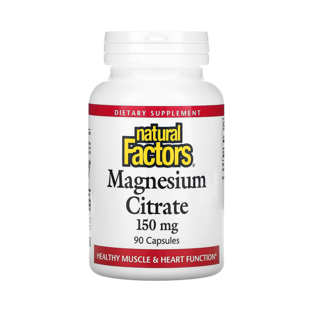 Natural Factors, Magnesium Citrate, 150 Mg, 90 Capsules