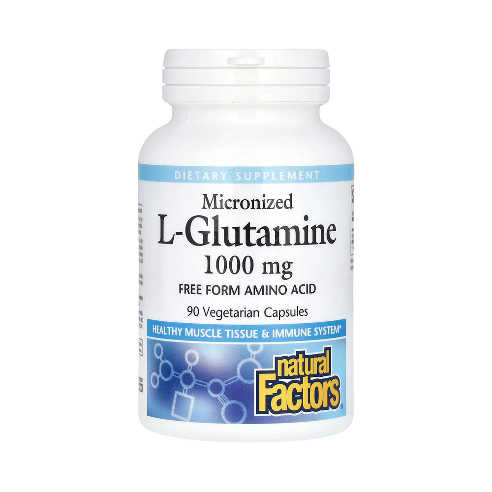 Natural Factors, Micronized L-Glutamine, 1,000 Mg, 90 Vegetarian Capsules