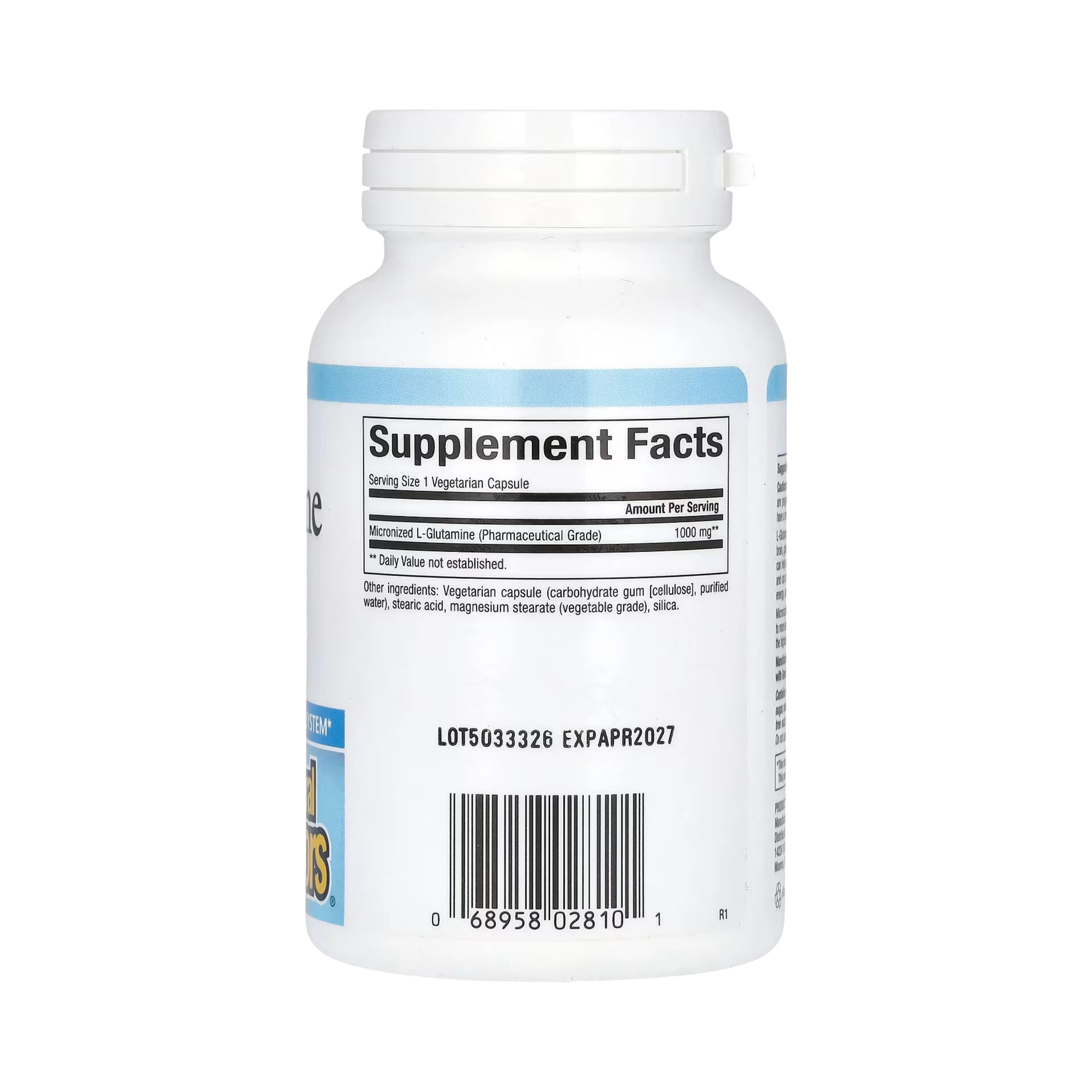 Natural Factors, Micronized L-Glutamine, 1,000 Mg, 90 Vegetarian Capsules