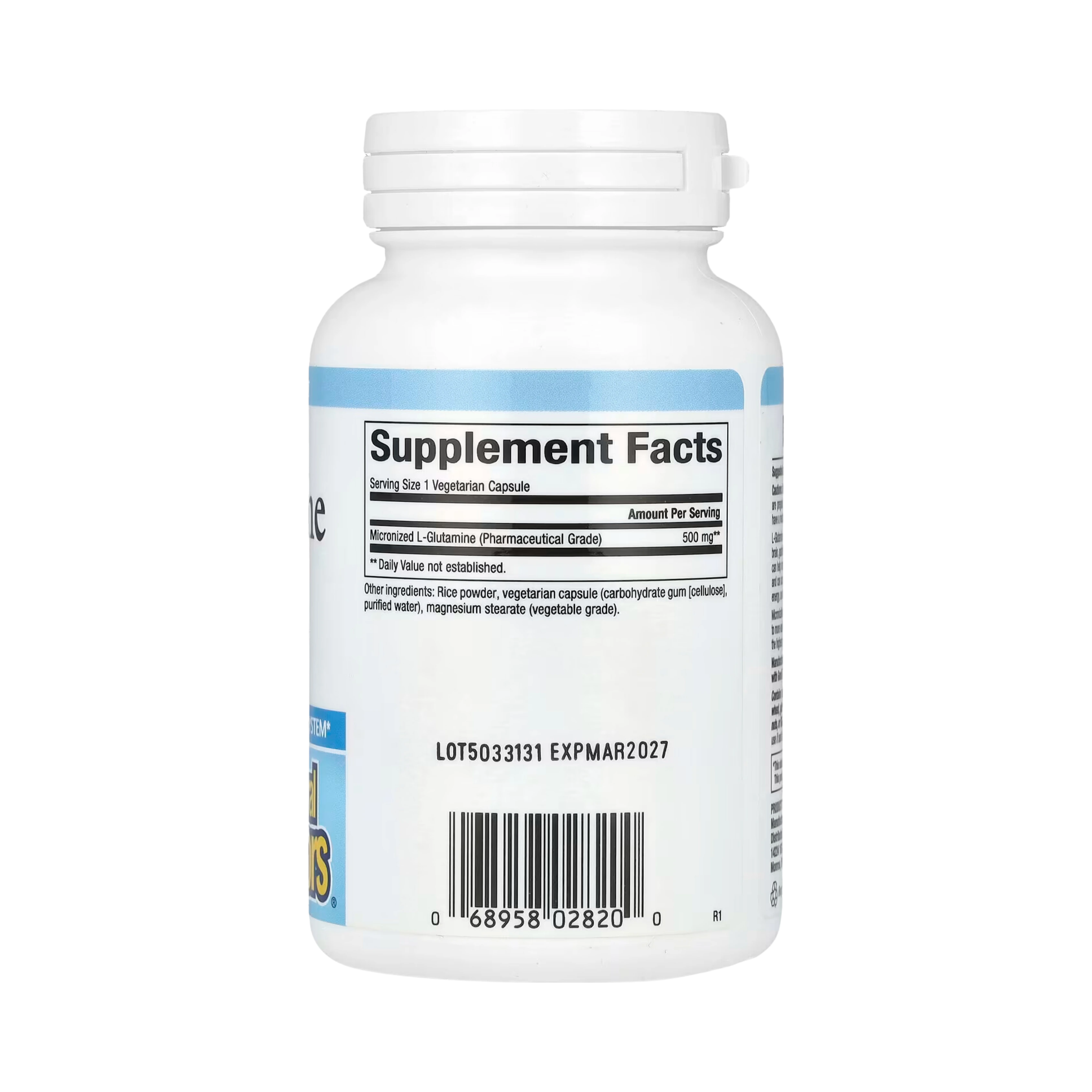 Natural Factors, Micronized L-Glutamine, 500 Mg, 90 Vegetarian Capsules