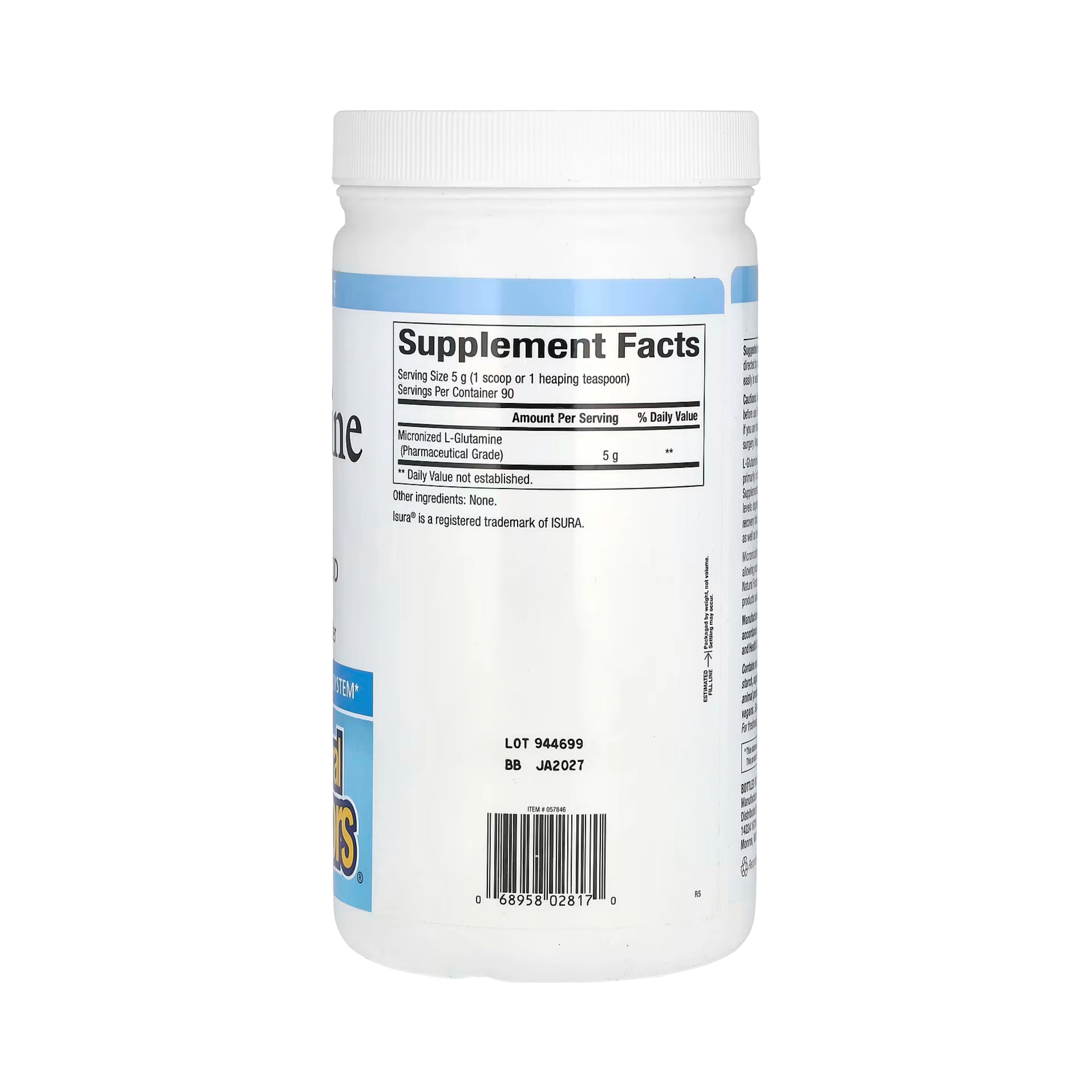Natural Factors, Micronized L-Glutamine Powder, 16 Oz