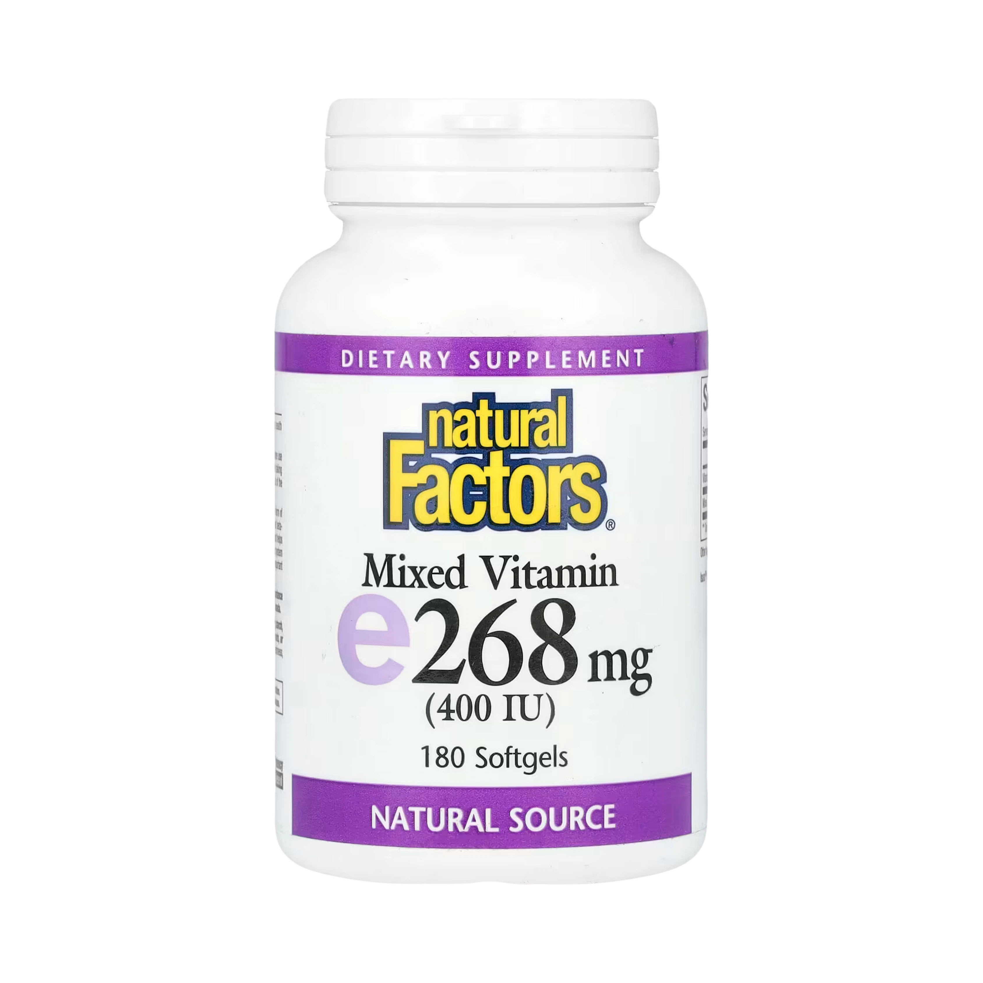 Natural Factors, Mixed Vitamin E, 268 mg (400 IU), 180 Softgels
