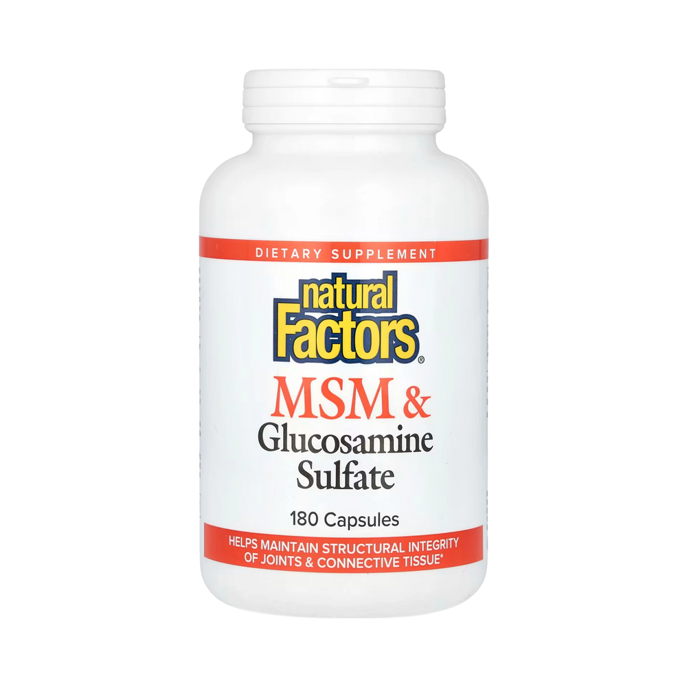 Natural Factors, MSM & Glucosamine Sulfate, 180 Capsules