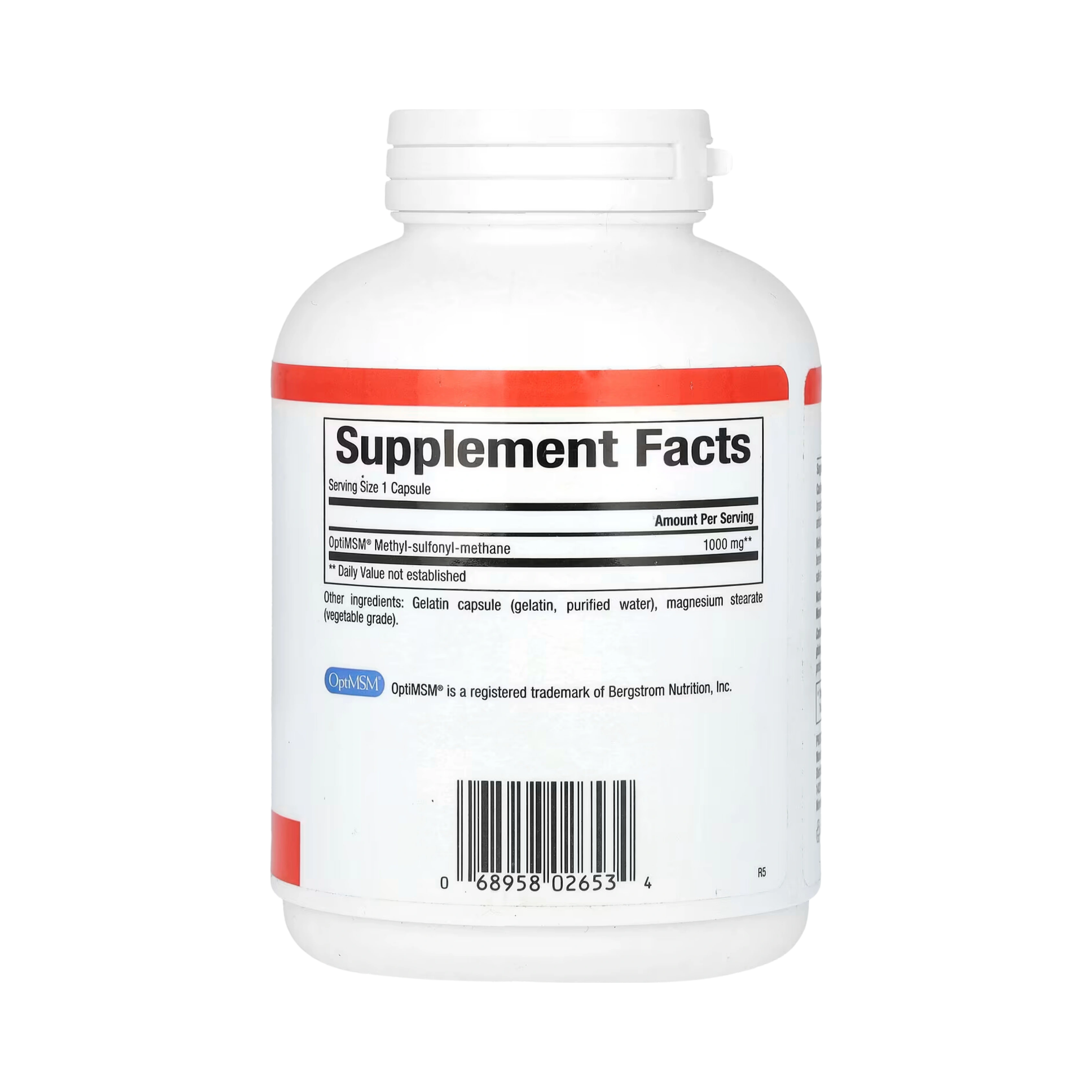Natural Factors, MSM, Methyl-Sulfonyl-Methane, 1,000 Mg, 180 Capsules