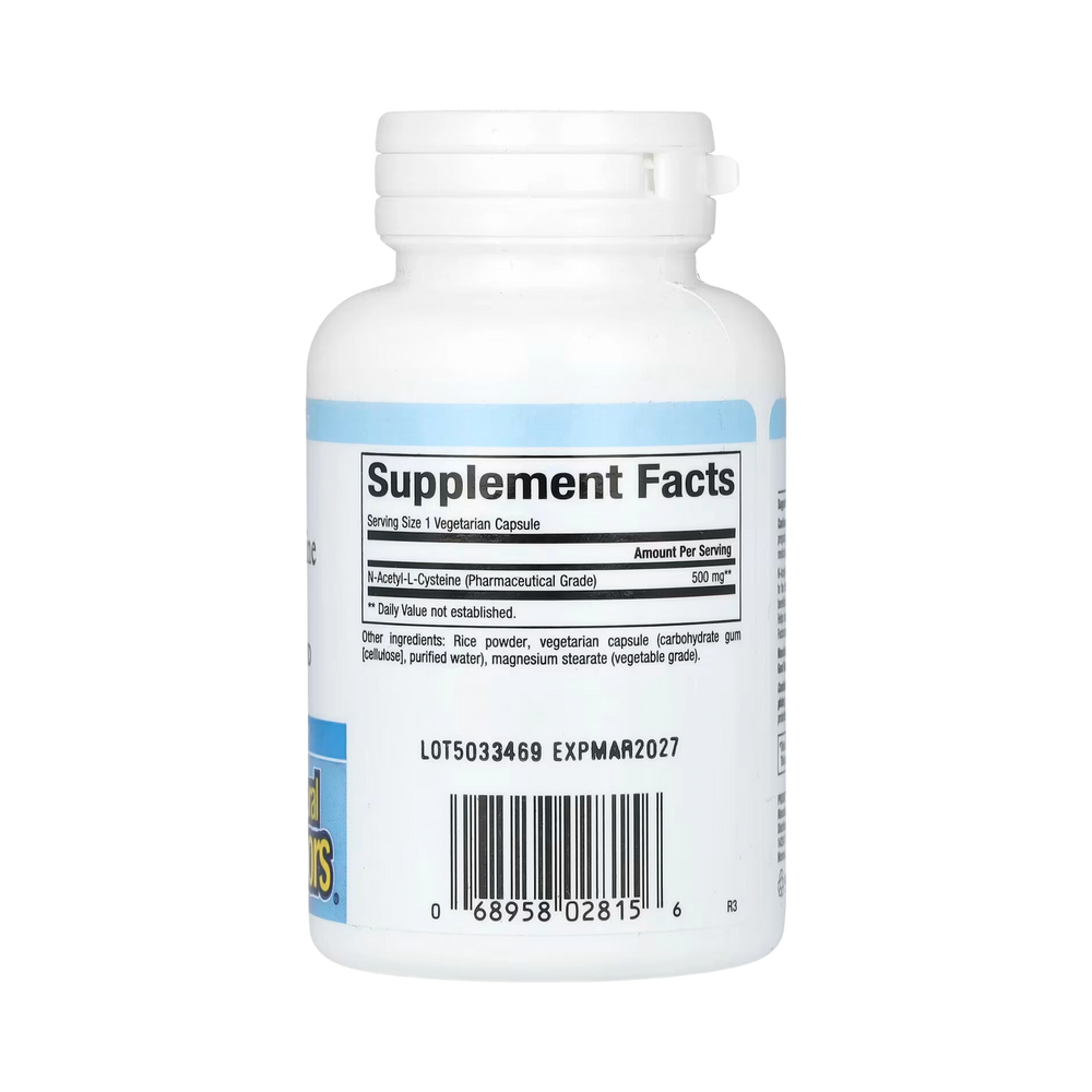 Natural Factors, NAC, N-Acetyl-L Cysteine, 500 Mg, 90 Vegetarian Capsules