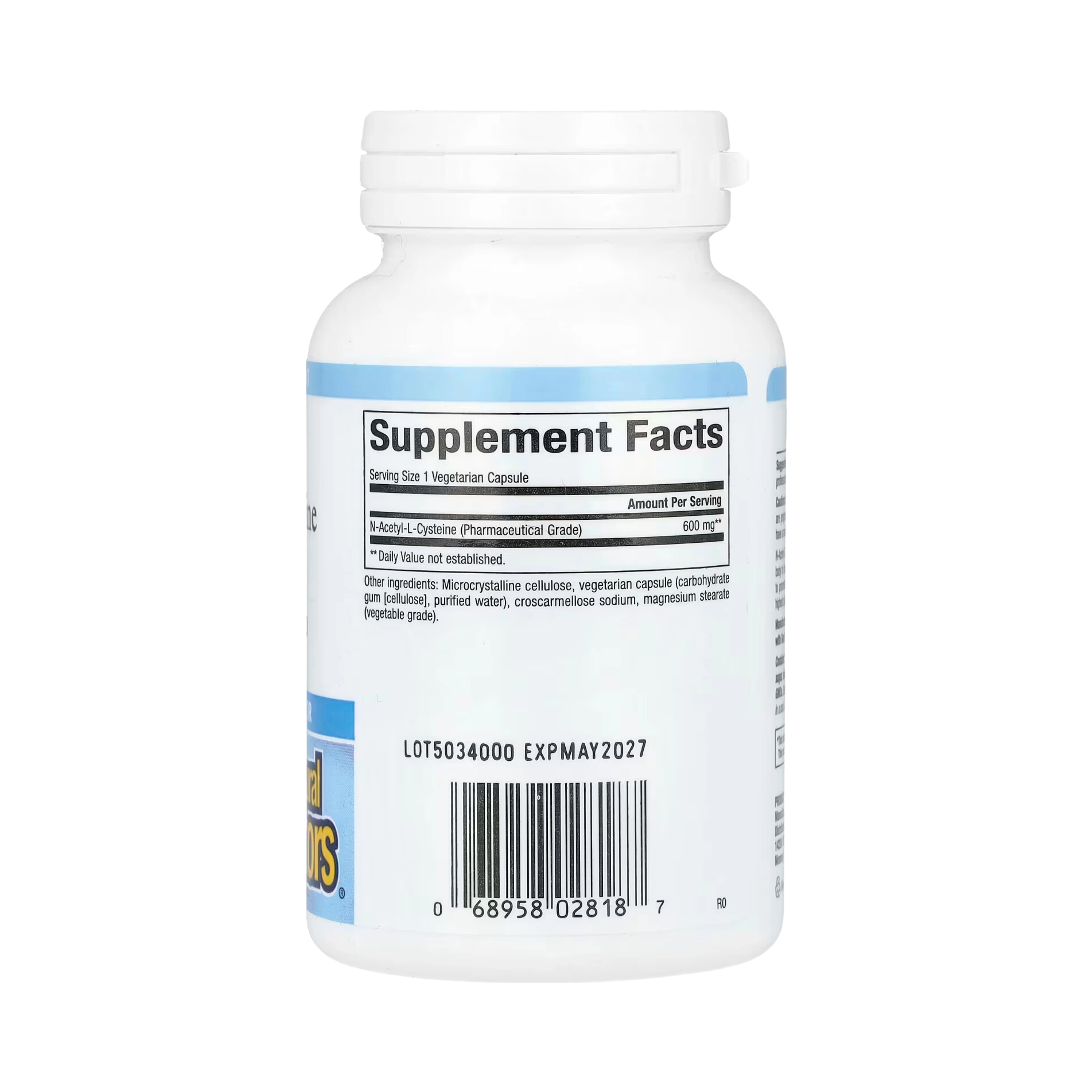 Natural Factors, NAC, N-Acetyl-L-Cysteine, 600 Mg, 60 Vegetarian Capsules