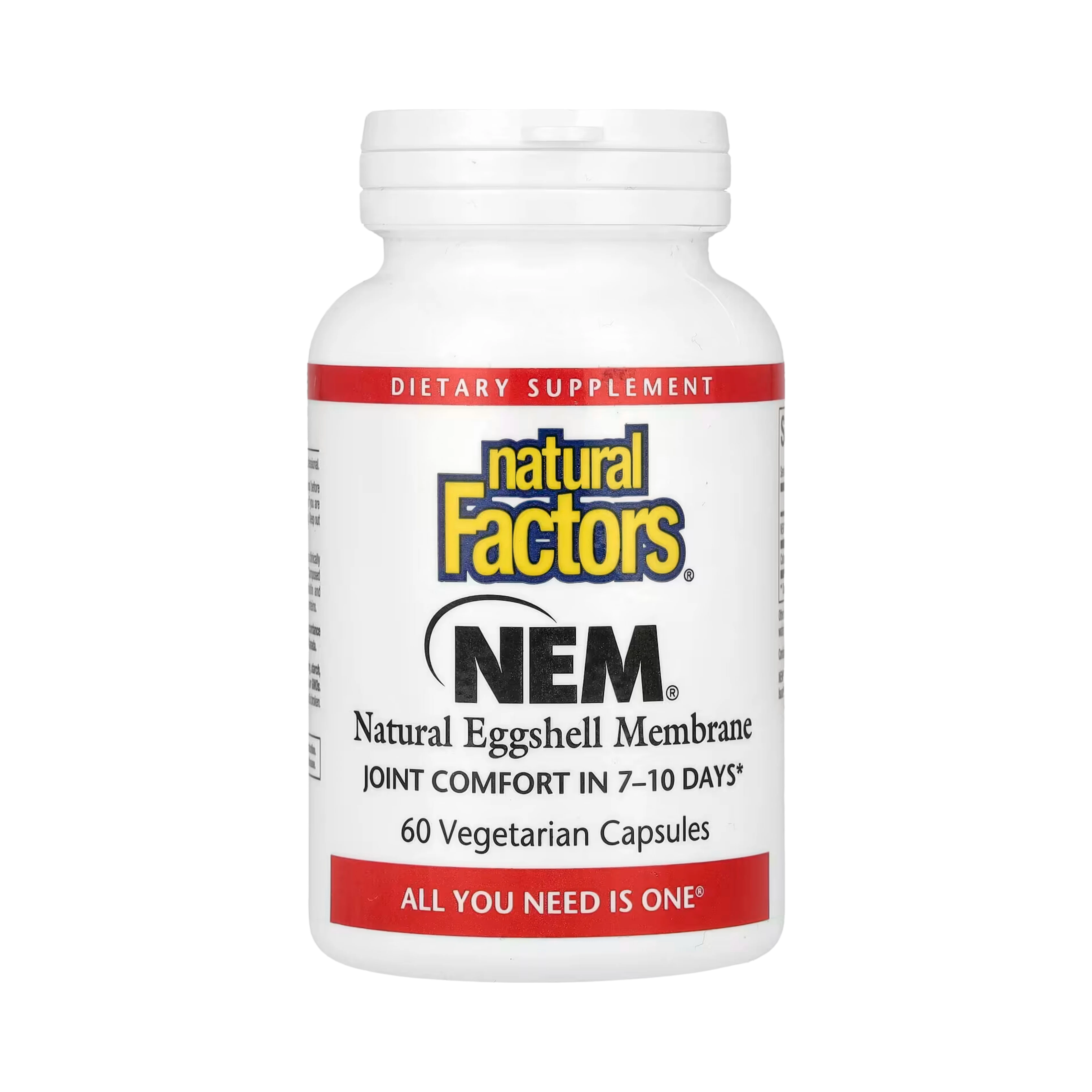 Natural Factors, NEM, Natural Eggshell Membrane, 60 Vegetarian Capsules