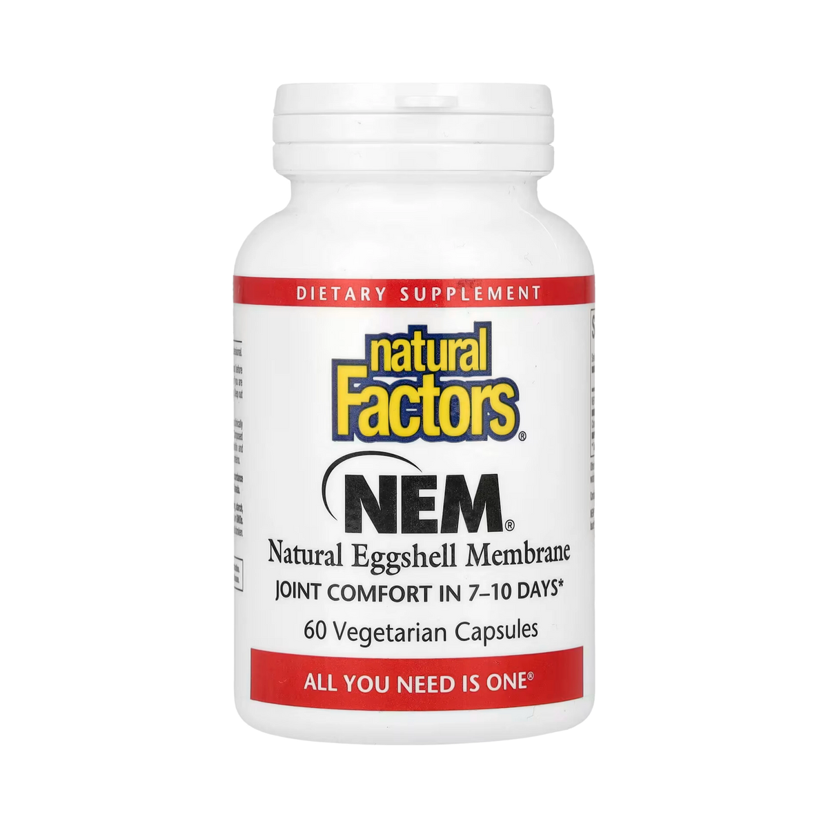 Natural Factors, NEM, Natural Eggshell Membrane, 60 Vegetarian Capsules