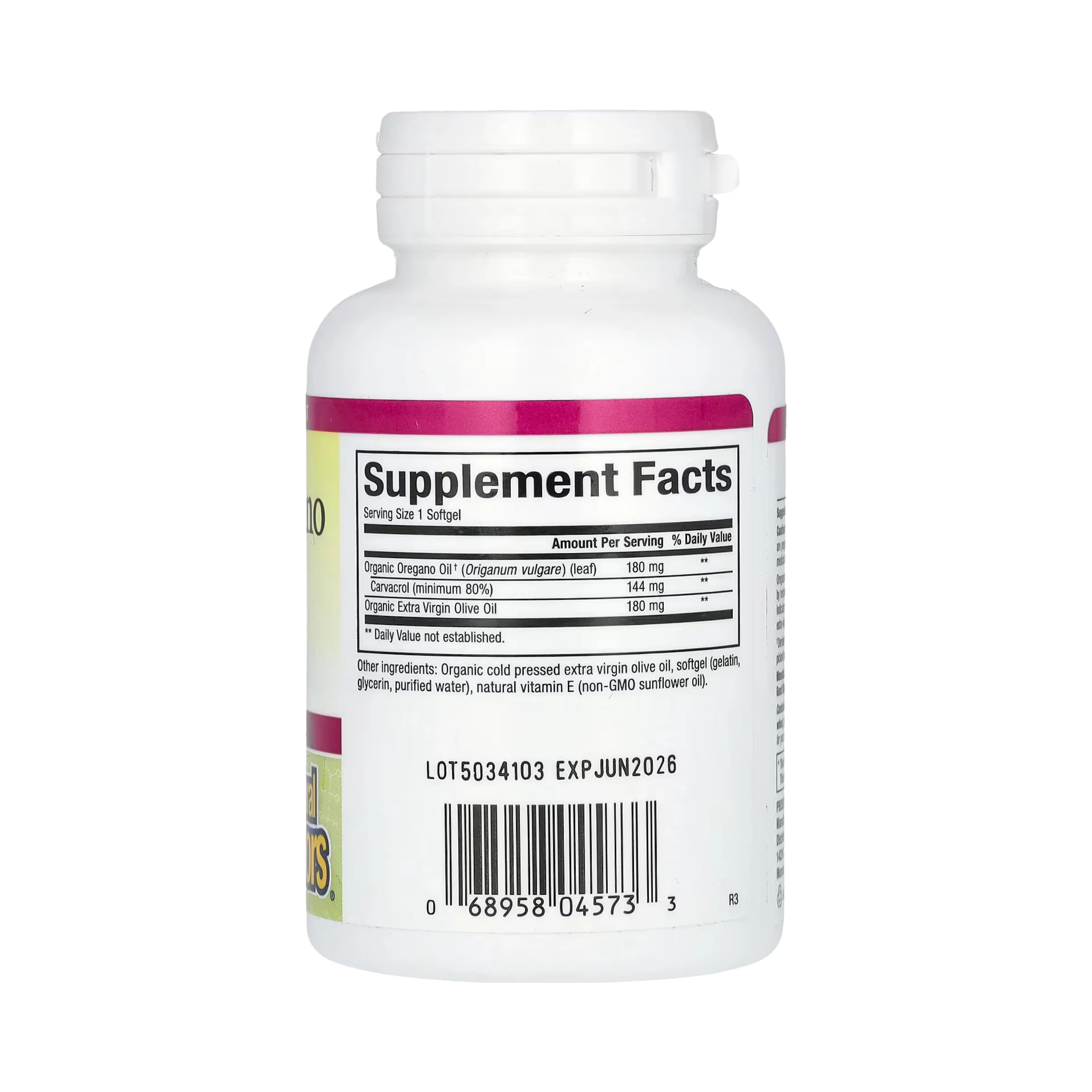 Natural Factors, Oil Of Oregano, 180 Mg, 30 Softgels