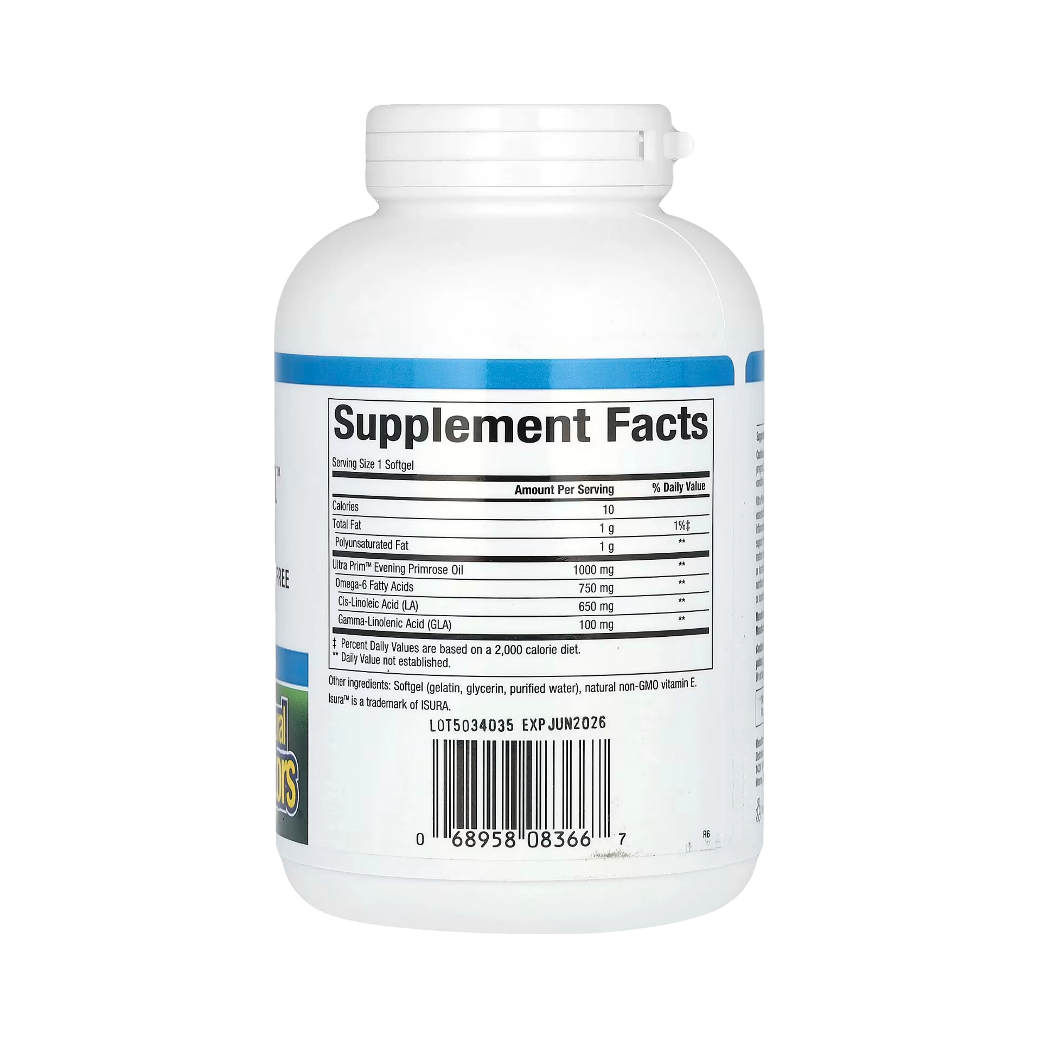 Natural Factors, OmegaFactors, Ultra Prim, Evening Primrose Oil, 1,000 Mg, 240 Softgels