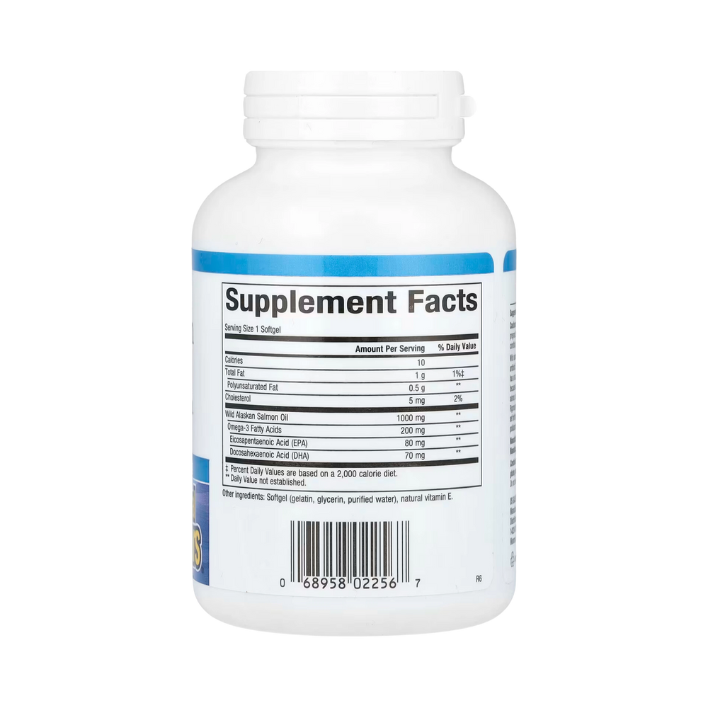 Natural Factors, OmegaFactors, Wild Alaskan Salmon Oil, 1,000 Mg, 90 Softgels