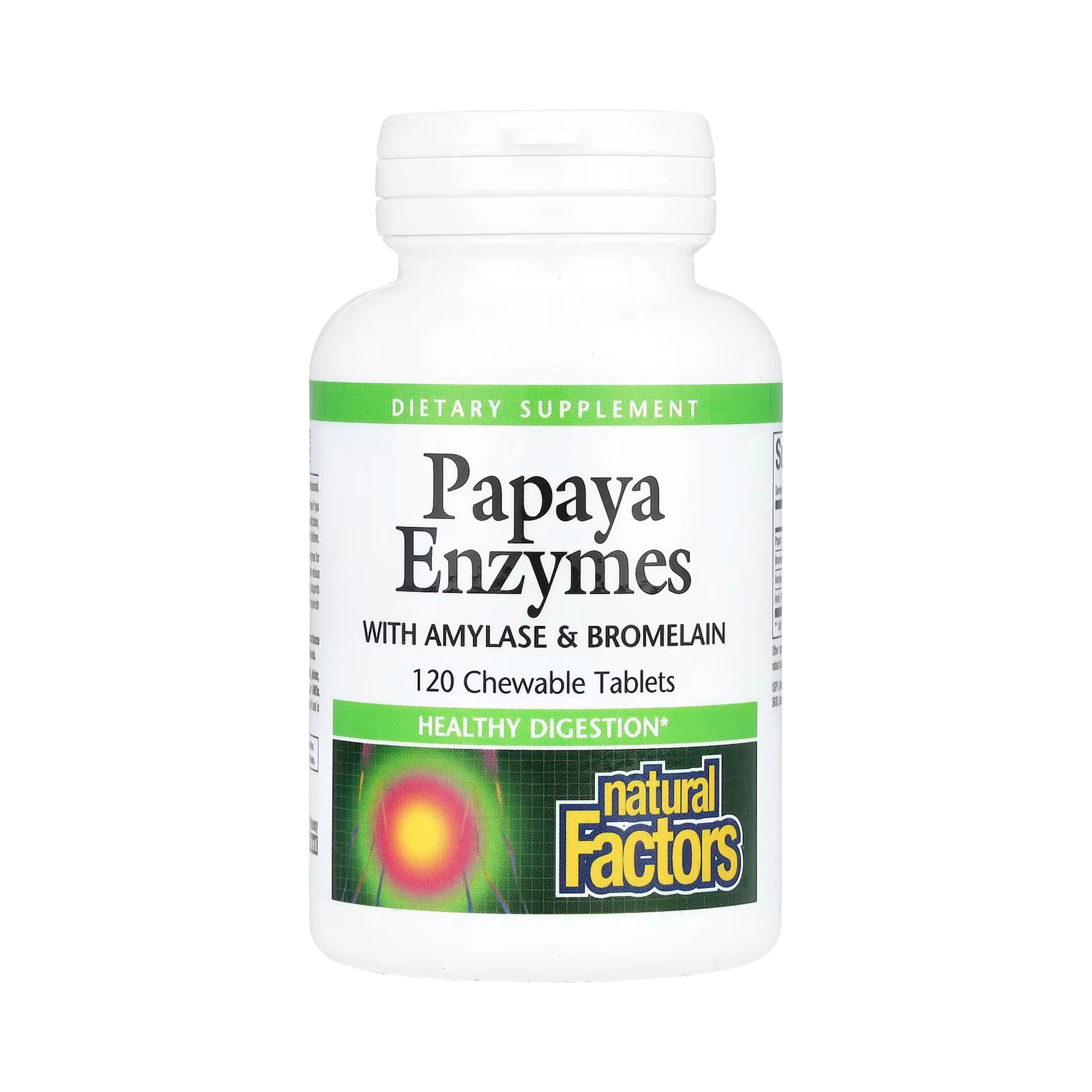 Natural Factors, Papaya Enzymes with Amylase & Bromelain, 120 Chewable Tablets